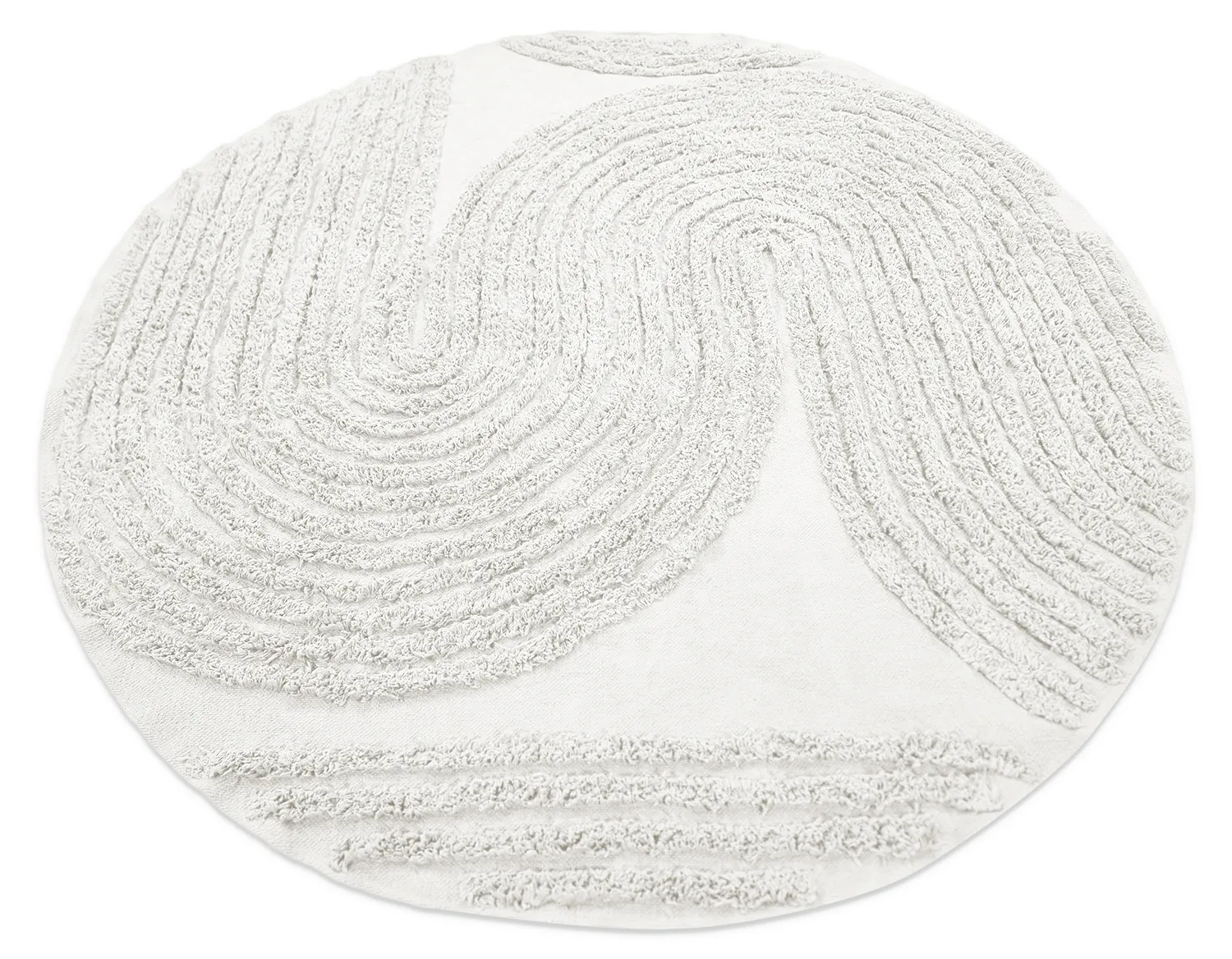 Runde tepper - Jovie Natural Cotton Shaggy (offwhite)