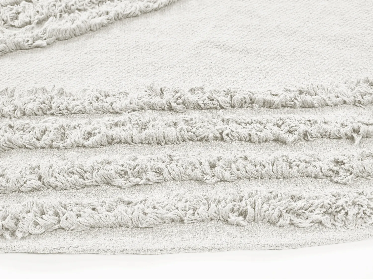 Runde tepper - Jovie Natural Cotton Shaggy (offwhite)