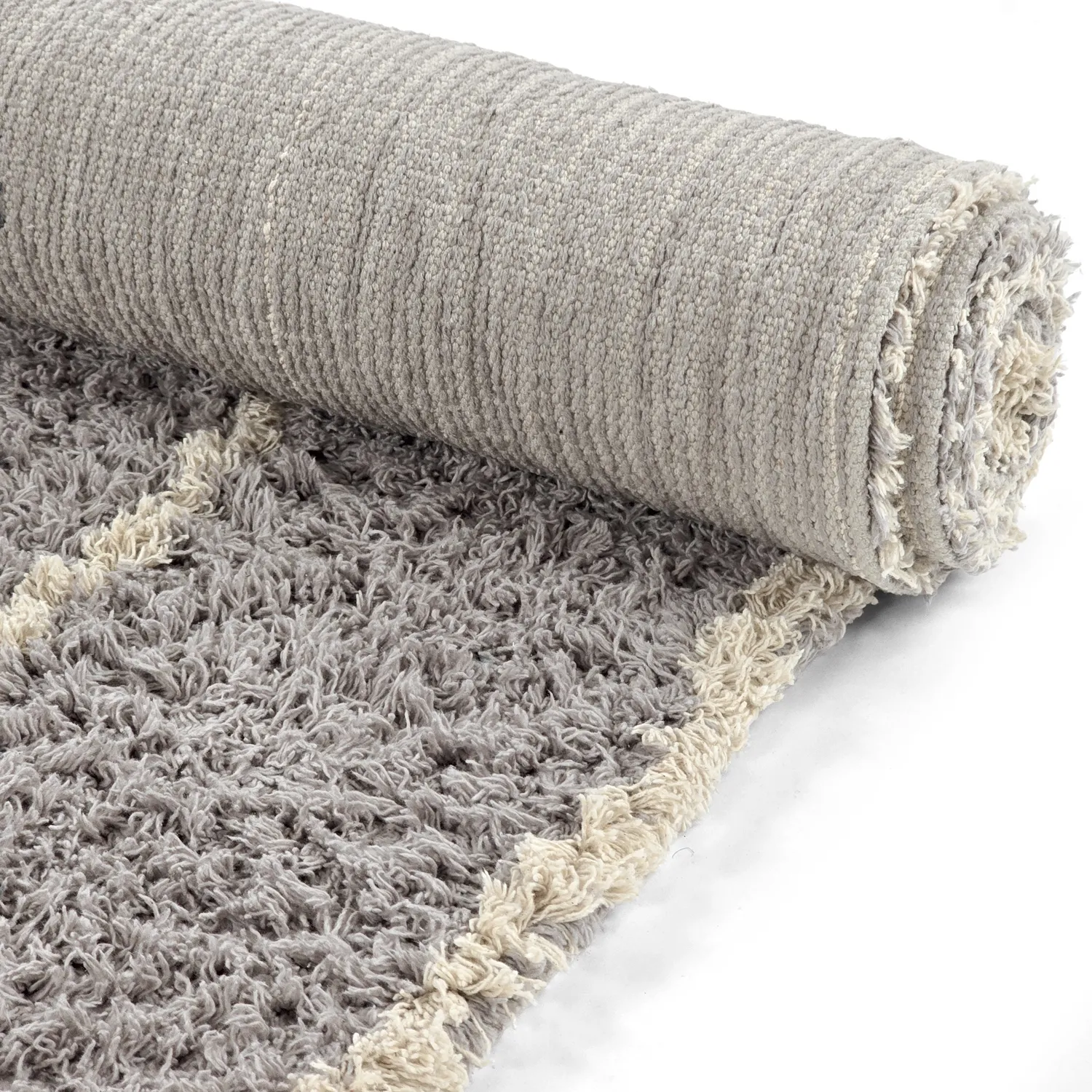 Ryetepper - Kairi Natural Cotton Shaggy (grå/beige)