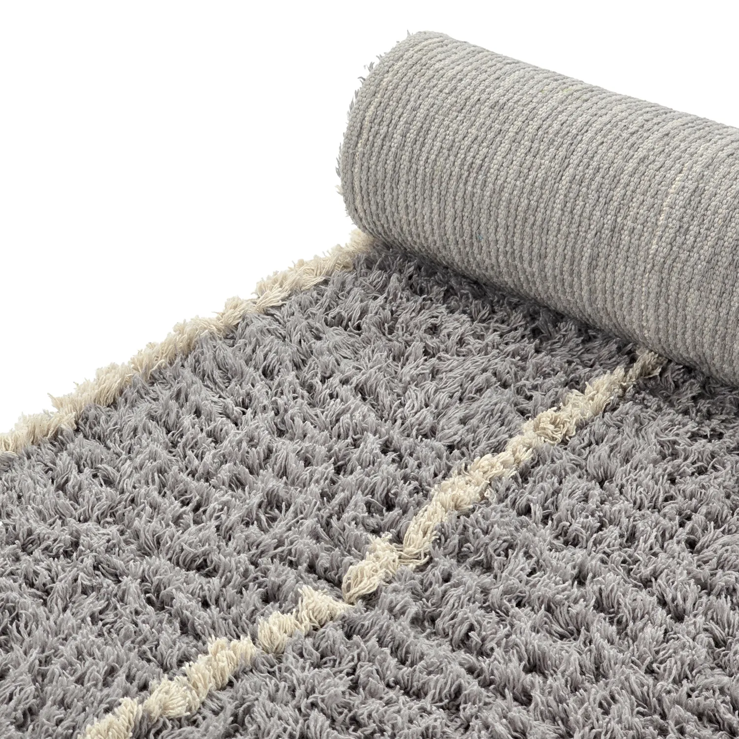 Ryetepper - Kairi Natural Cotton Shaggy (grå/beige)