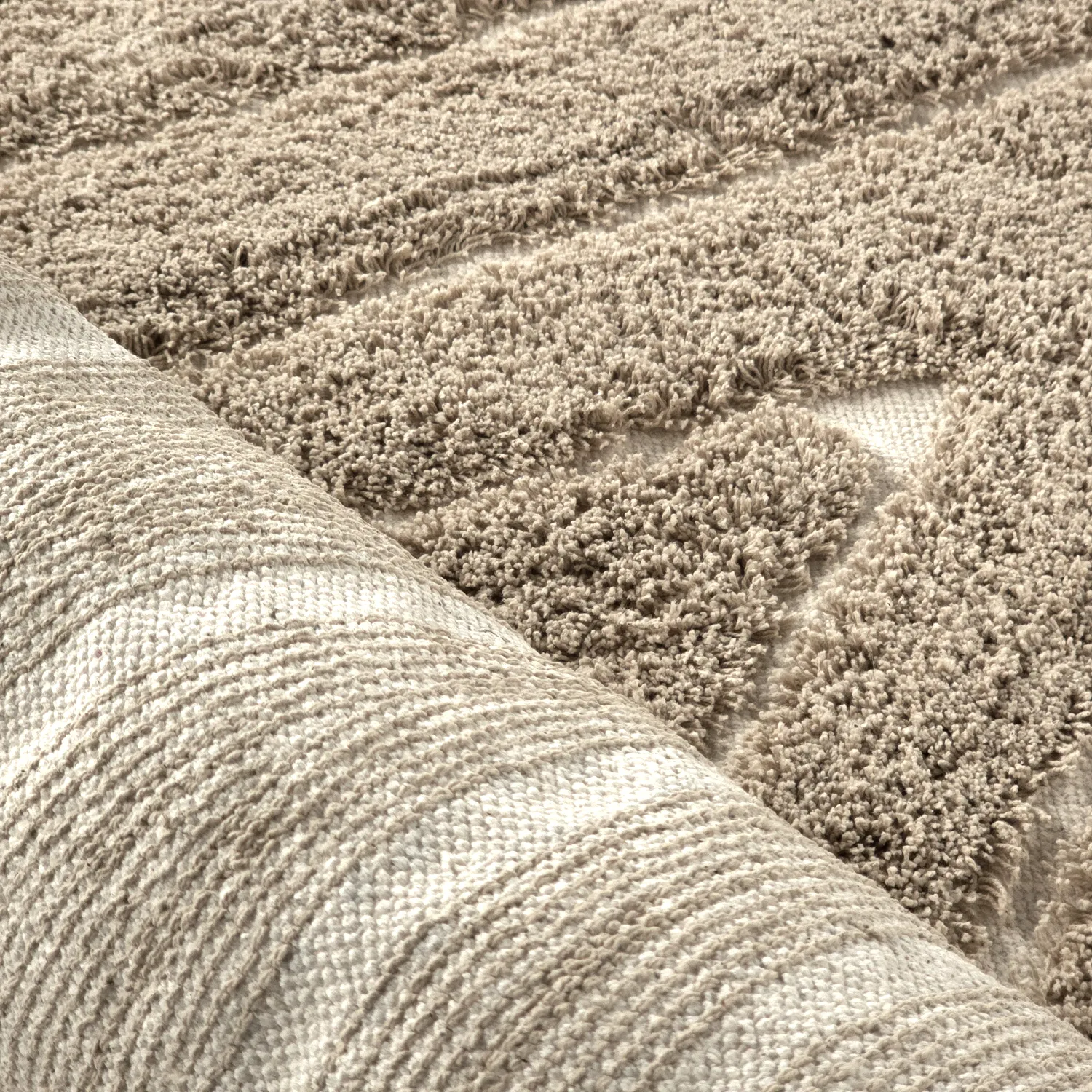 Ryetepper - Kindon Natural Cotton Shaggy (beige/hvit)