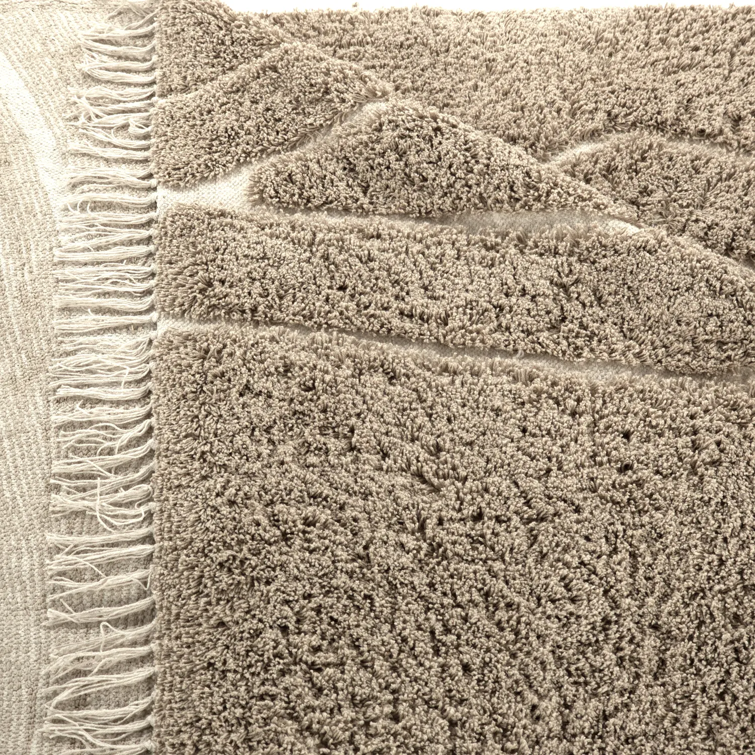 Ryetepper - Kindon Natural Cotton Shaggy (beige/hvit)