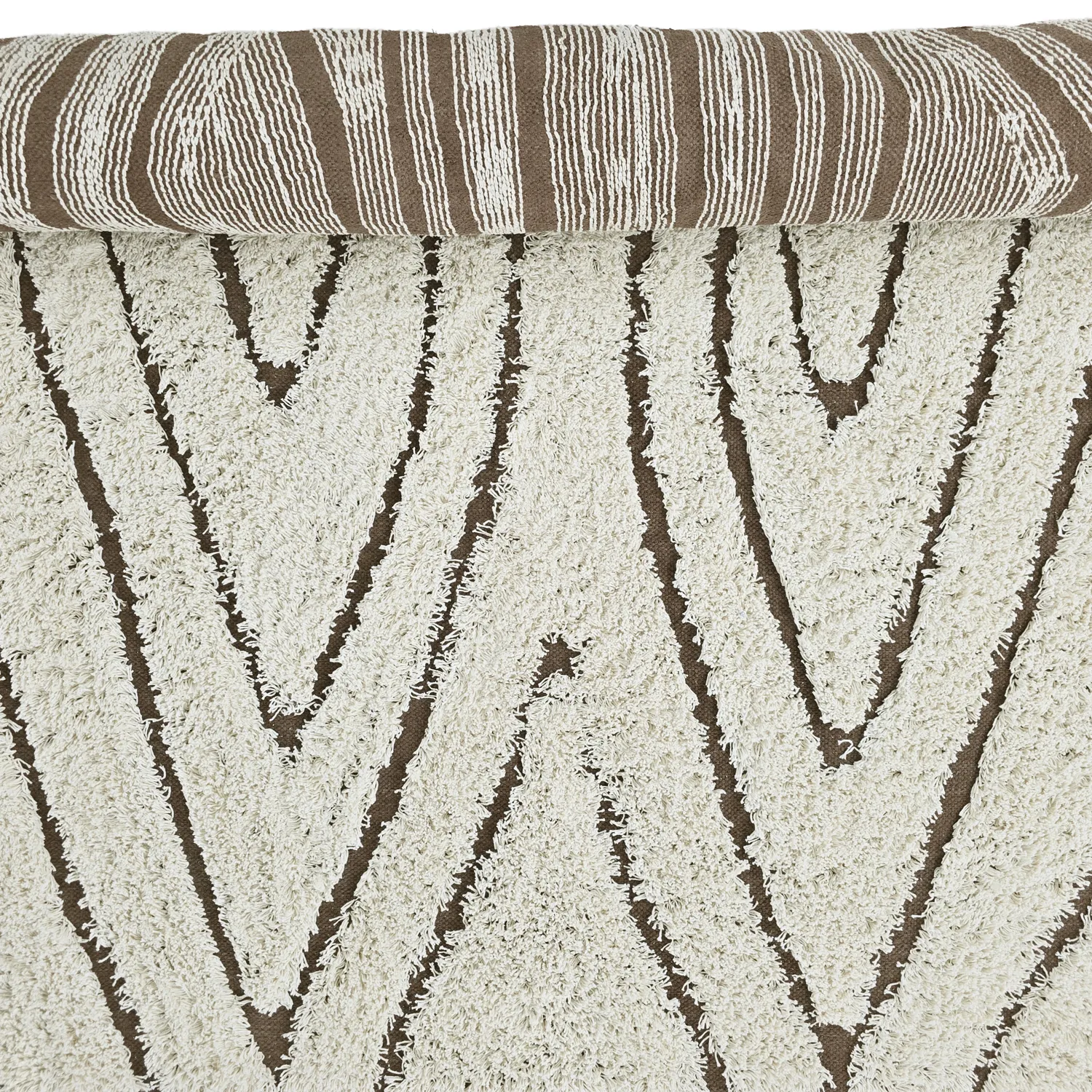 Ryetepper - Kindon Natural Cotton Shaggy (off white/brun)