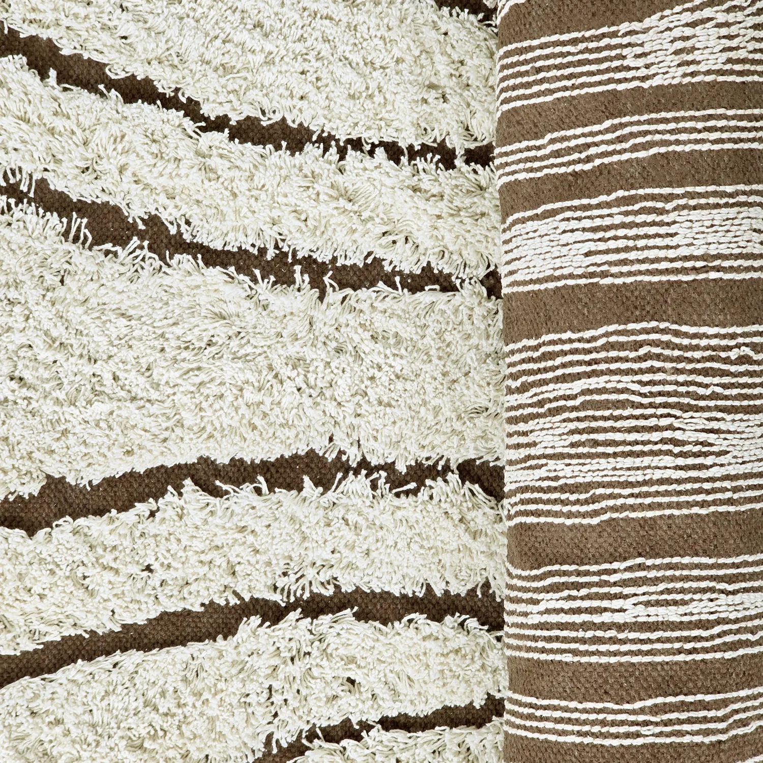Ryetepper - Kindon Natural Cotton Shaggy (off white/brun)