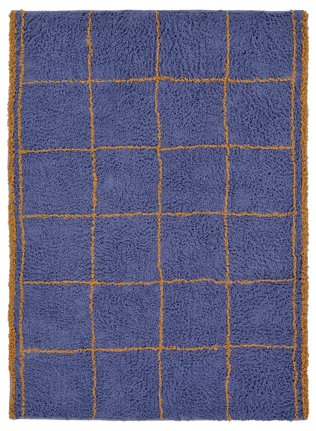 Ryetepper - Lana Natural Cotton Shaggy (blå/gul)