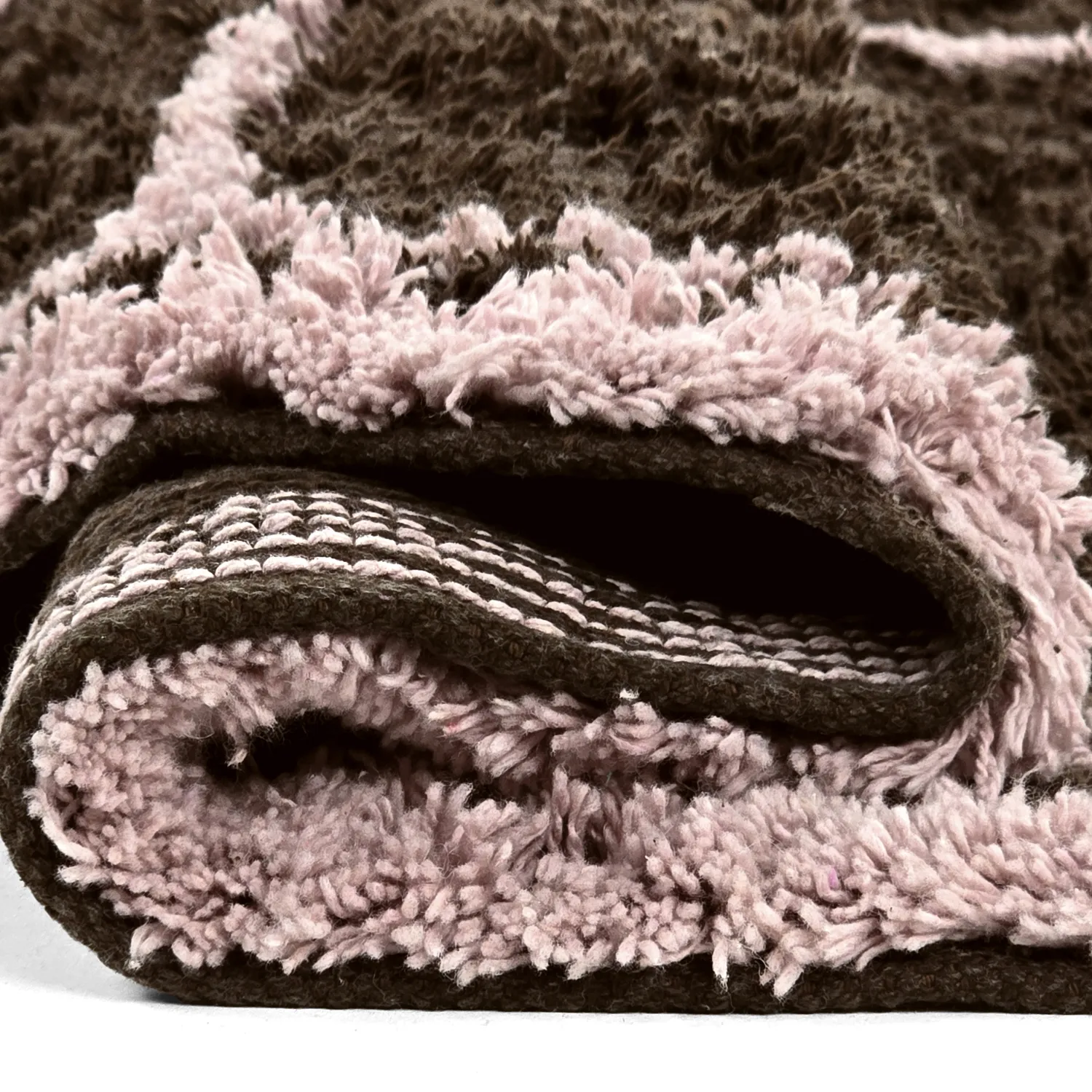Rundt teppe - Lana Natural Cotton Shaggy (brun)