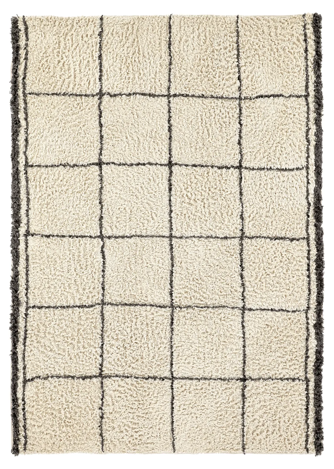 Ryetepper - Lana Natural Cotton Shaggy (krem/mørk grå)