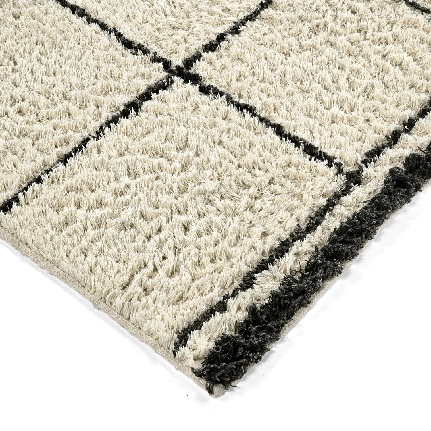 Ryetepper - Lana Natural Cotton Shaggy (krem/mørk grå)