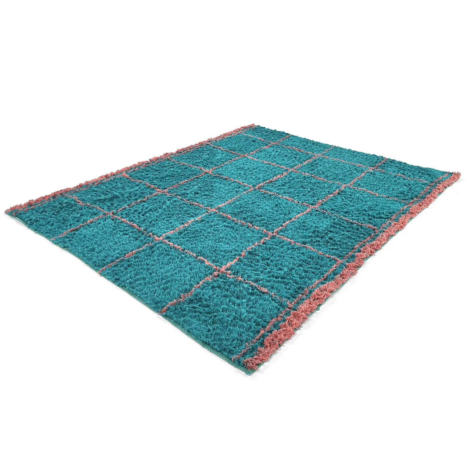Ryetepper - Lana Natural Cotton Shaggy (turkis/rosa)