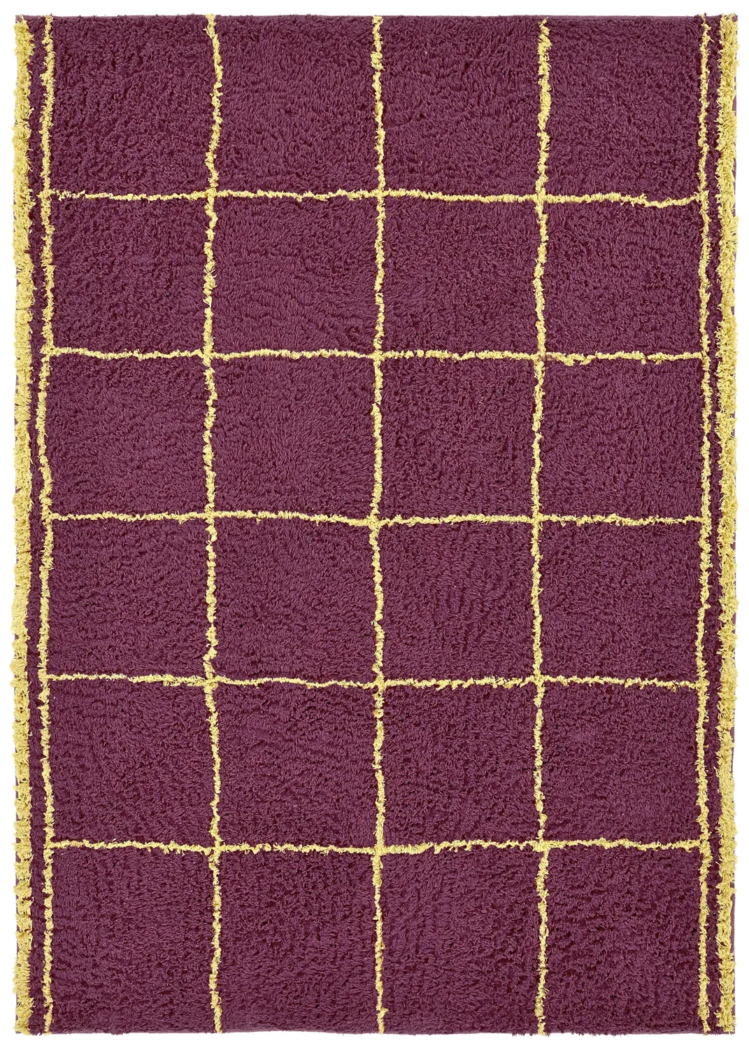 Ryetepper - Lana Natural Cotton Shaggy (burgunder/gul)