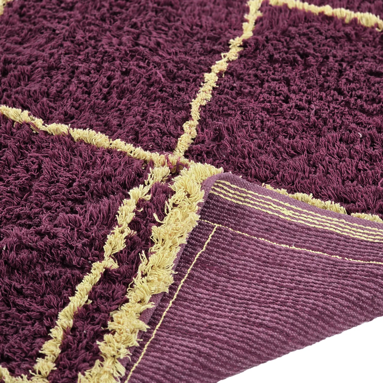 Ryetepper - Lana Natural Cotton Shaggy (burgunder/gul)