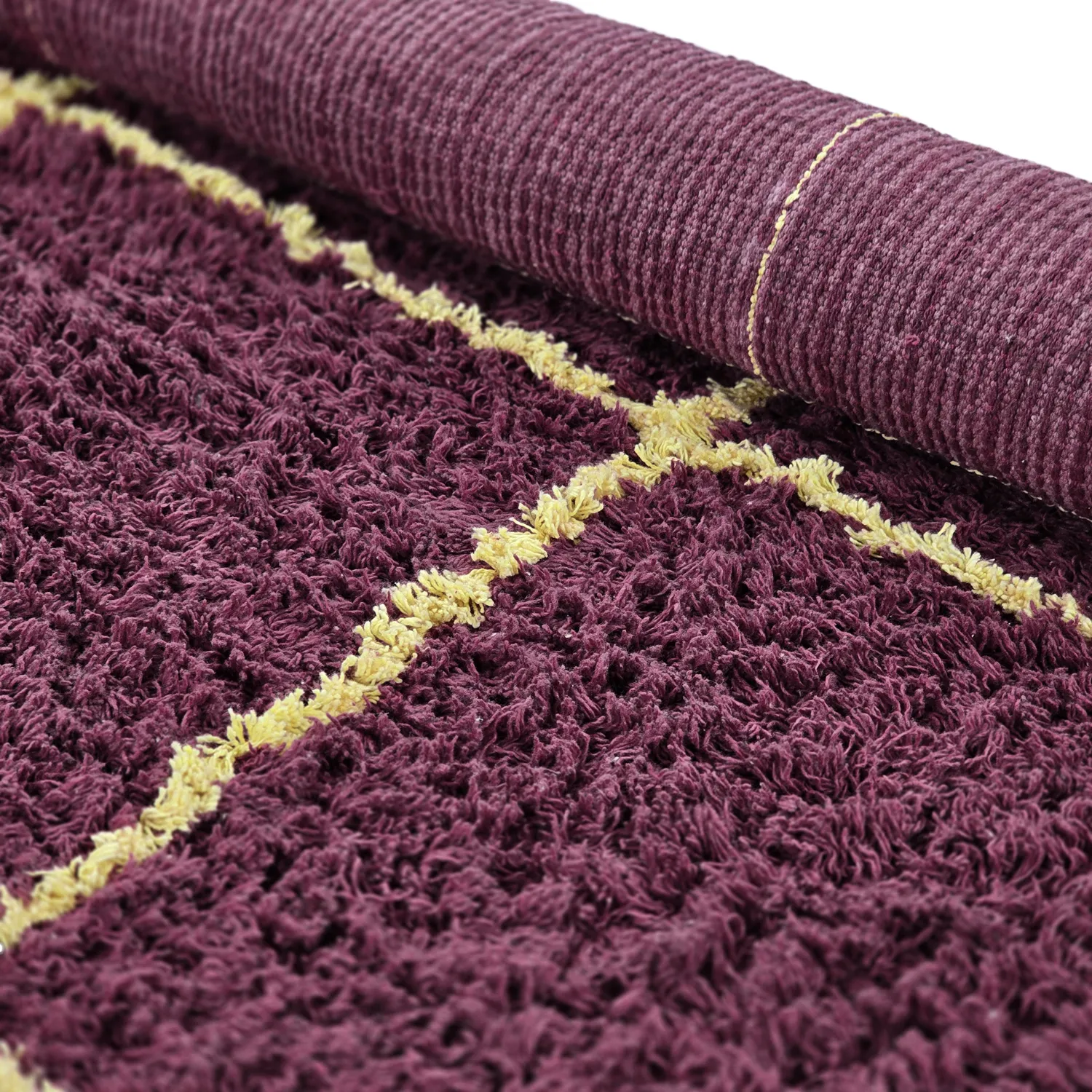 Ryetepper - Lana Natural Cotton Shaggy (burgunder/gul)