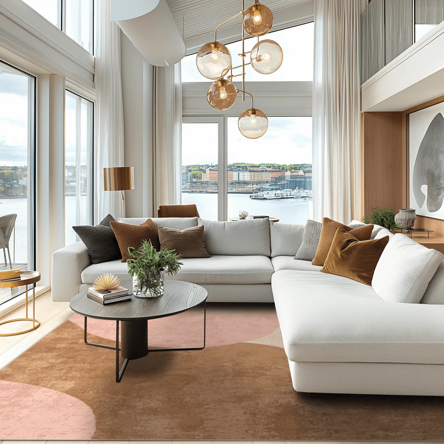 Wilton-teppe - Lazio (beige/rosa)