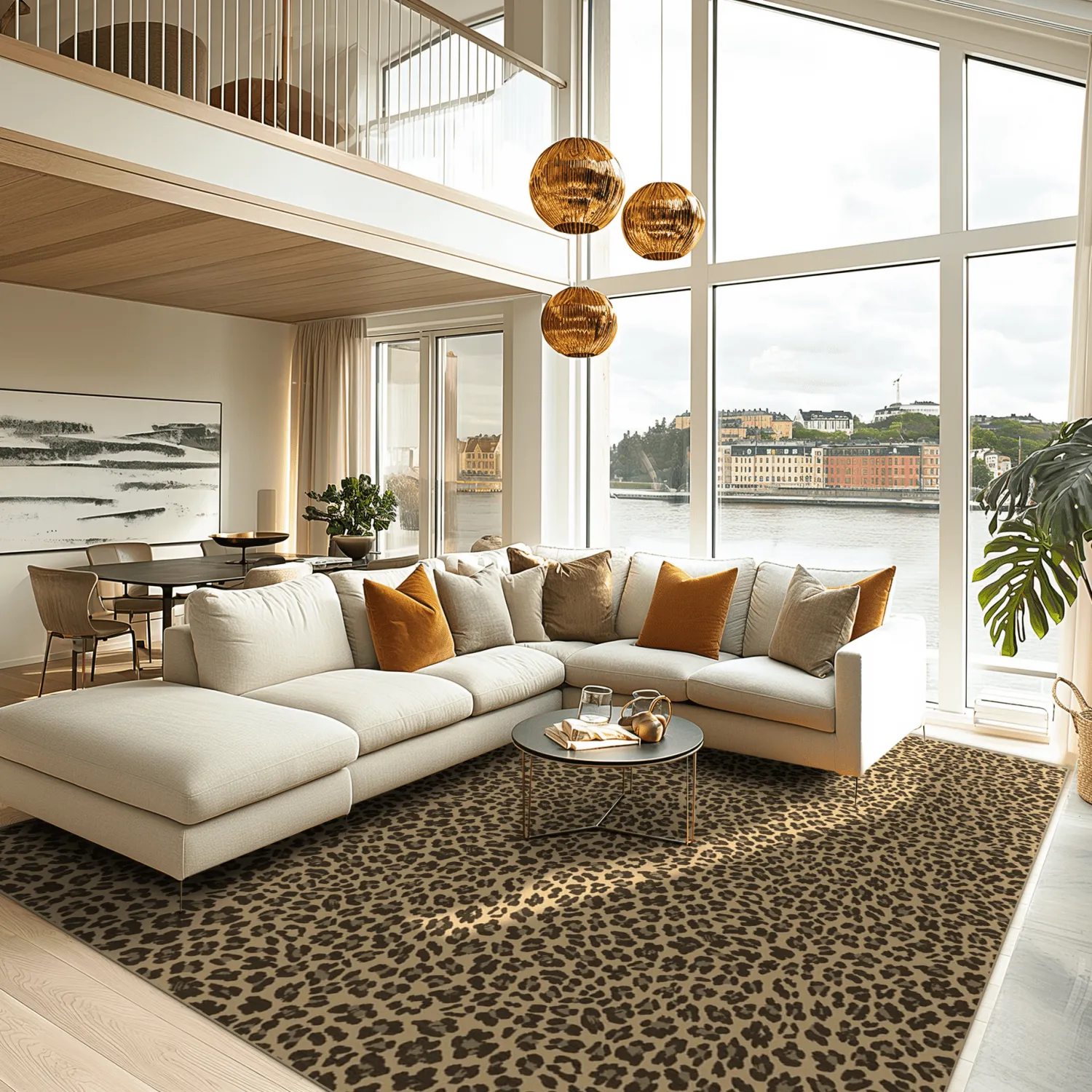Wilton-teppe - Leopard (brun)