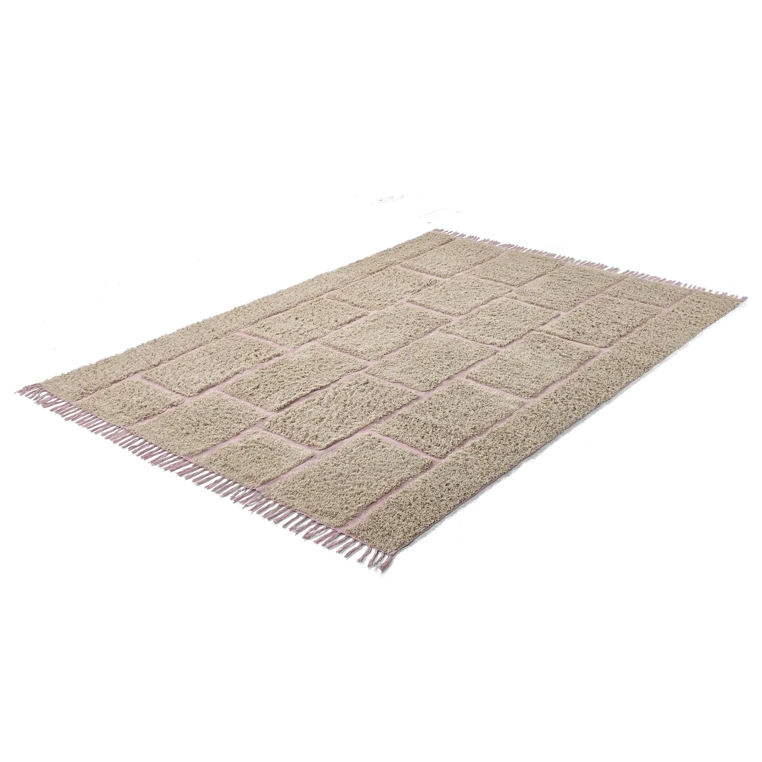 Ryetepper - Lindley Natural Cotton Shaggy (beige/rosa)