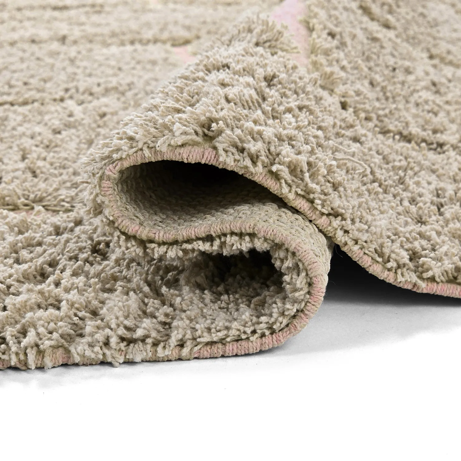 Ryetepper - Lindley Natural Cotton Shaggy (beige/rosa)