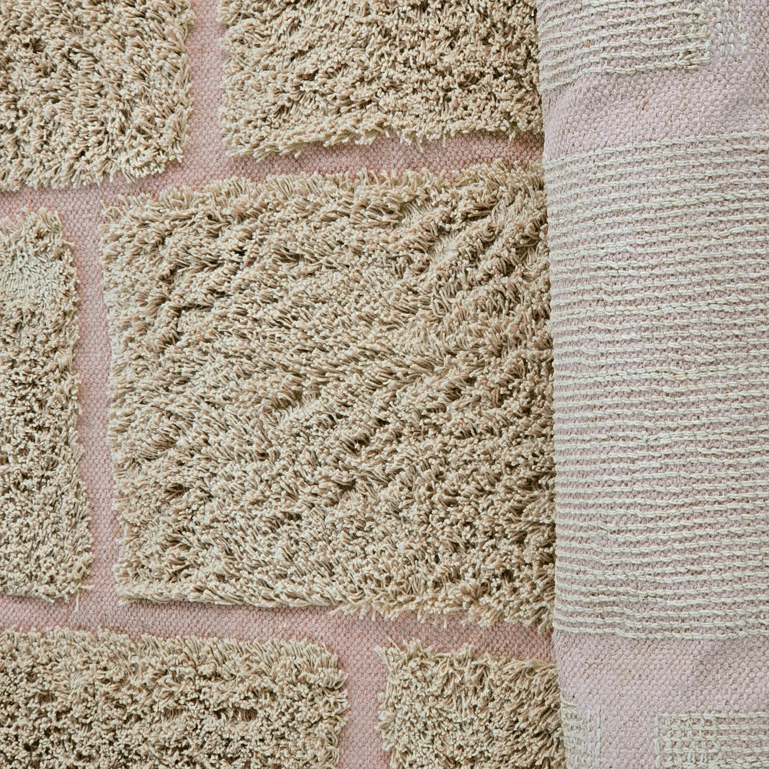 Ryetepper - Lindley Natural Cotton Shaggy (beige/rosa)