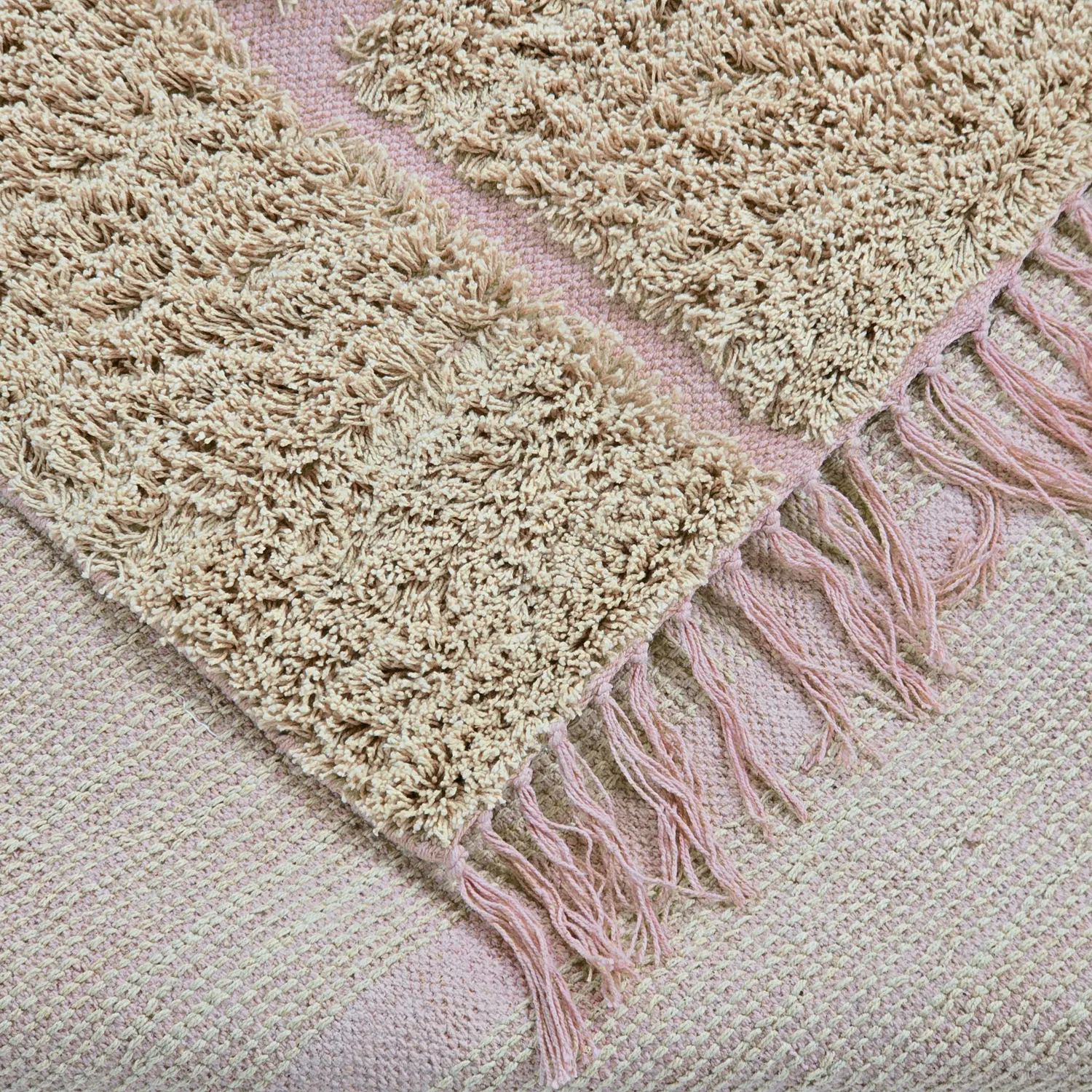 Ryetepper - Lindley Natural Cotton Shaggy (beige/rosa)