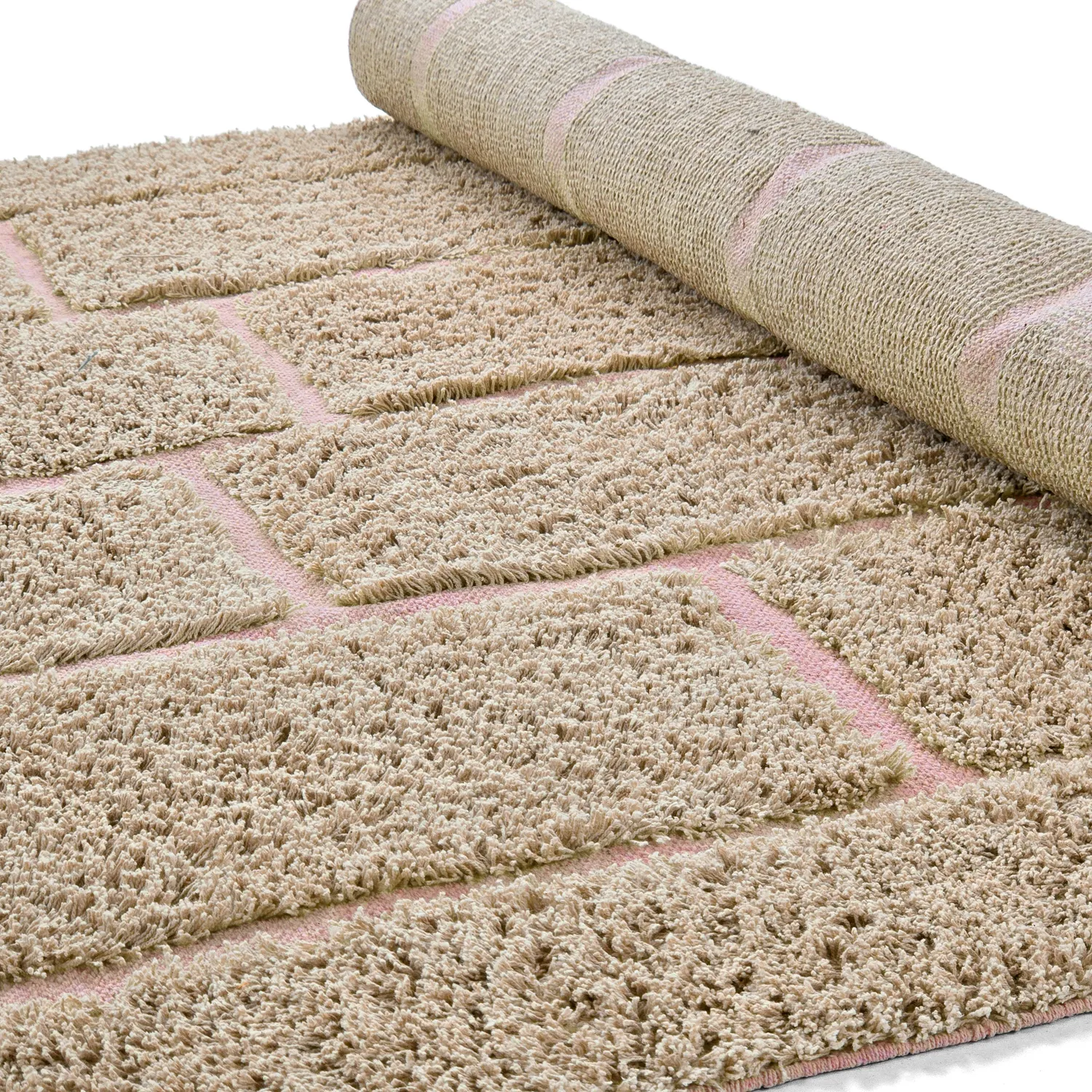 Ryetepper - Lindley Natural Cotton Shaggy (beige/rosa)