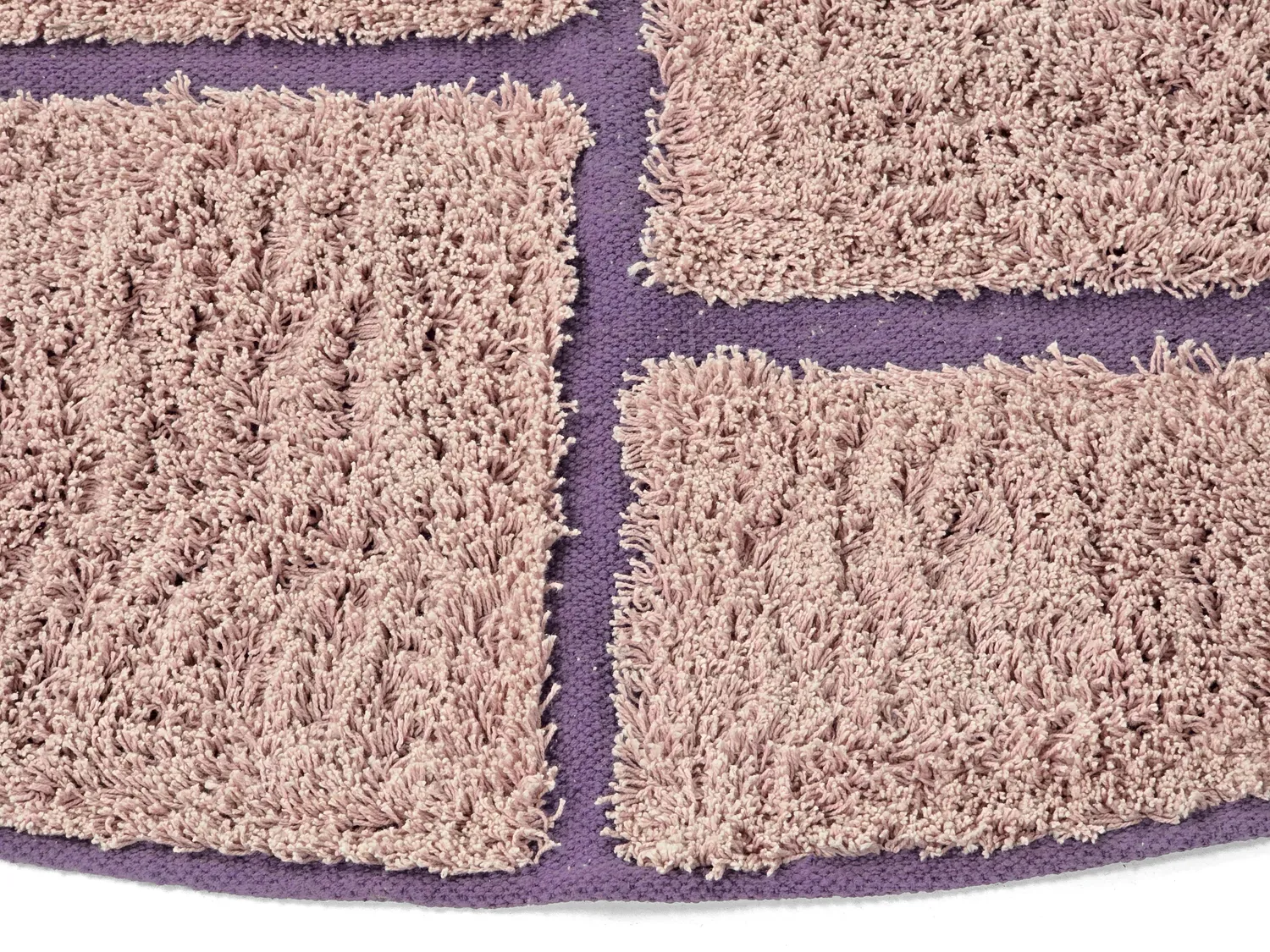 Runde tepper - Lindley Natural Cotton Shaggy (rosa/lilla)