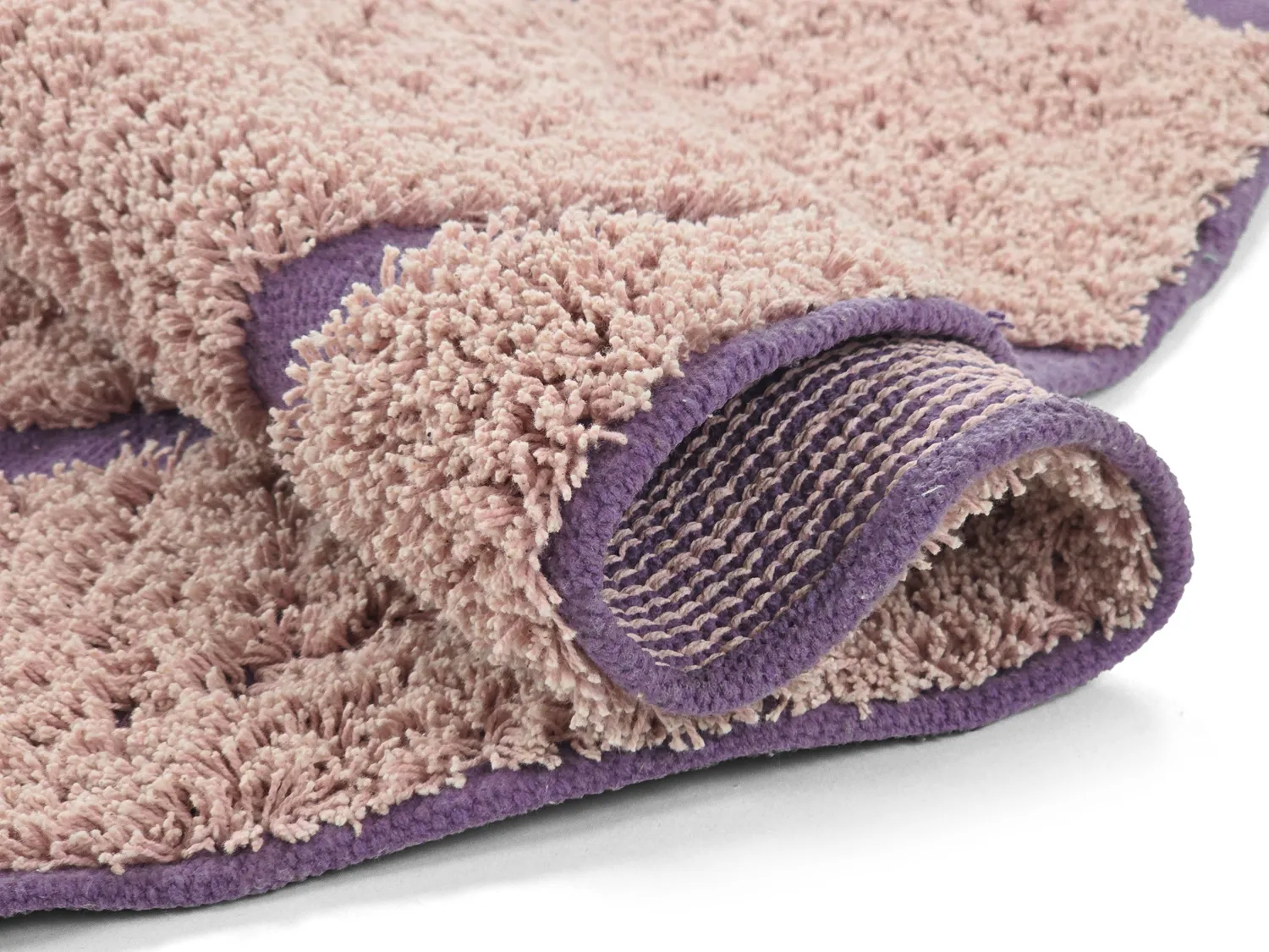 Runde tepper - Lindley Natural Cotton Shaggy (rosa/lilla)