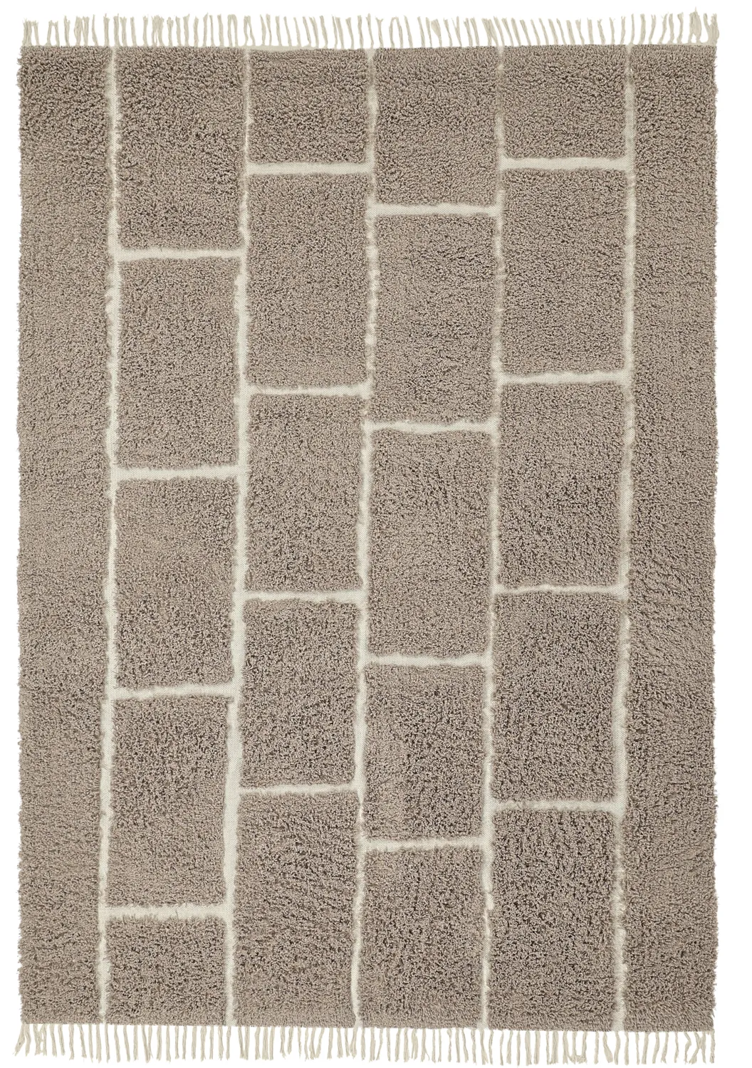 Ryetepper - Lindley Natural Cotton Shaggy (taupe/grå)