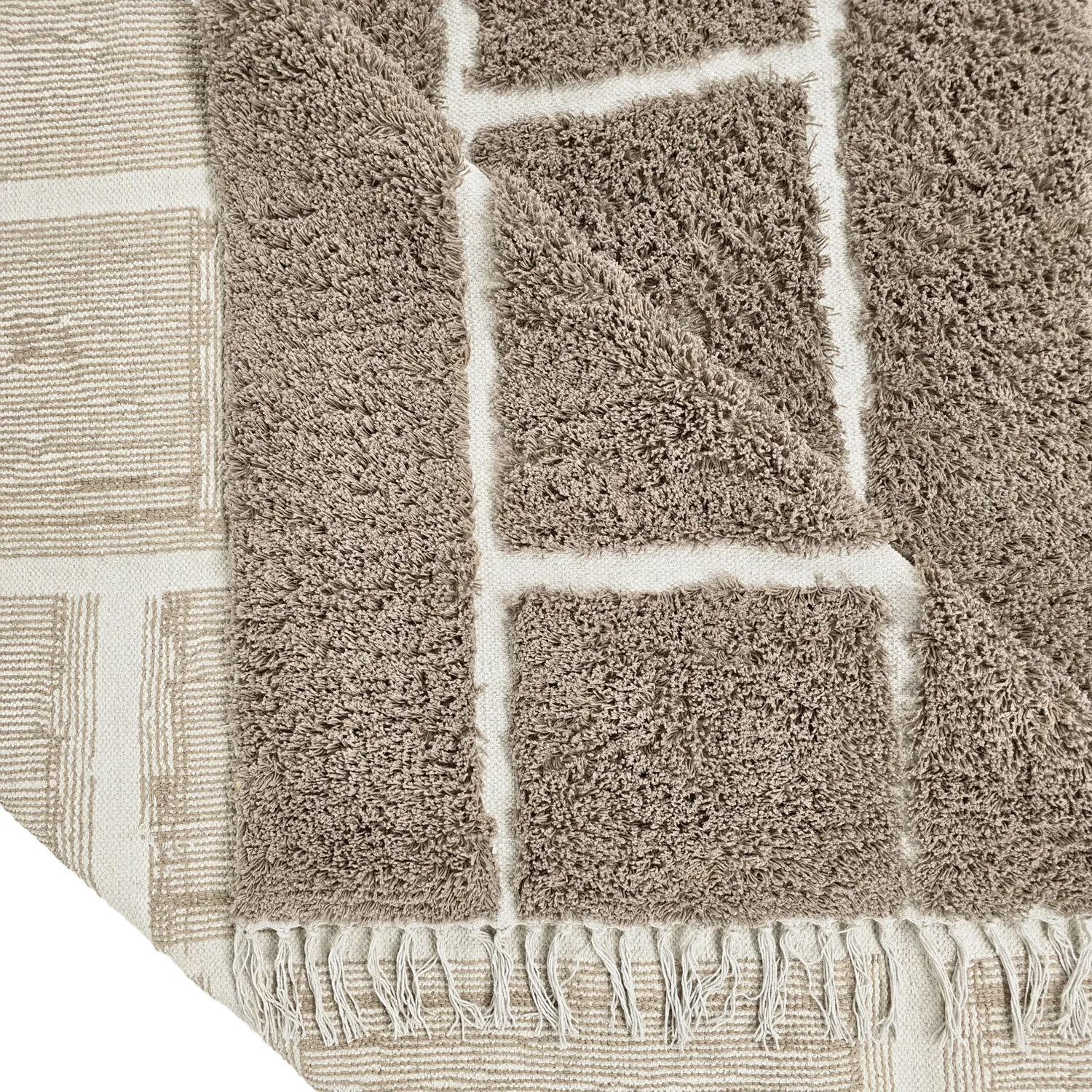 Ryetepper - Lindley Natural Cotton Shaggy (taupe/grå)