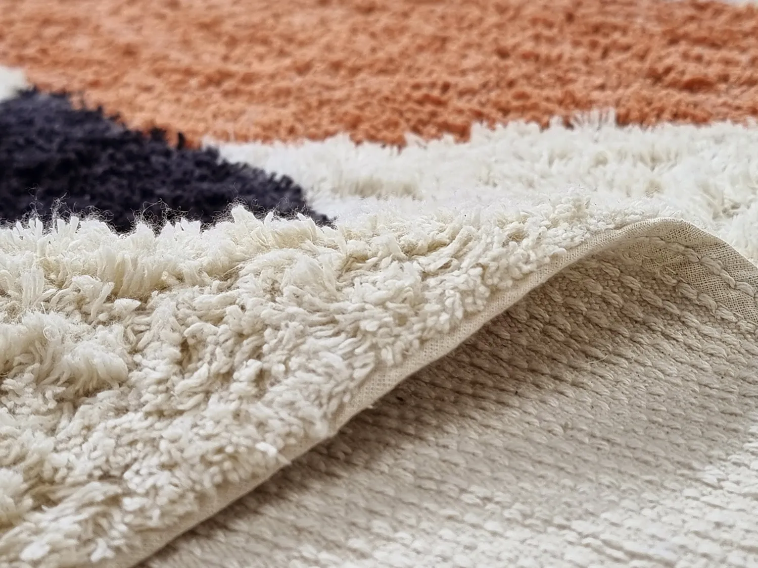 Runde tepper - Mantona Natural Cotton Shaggy (multi)