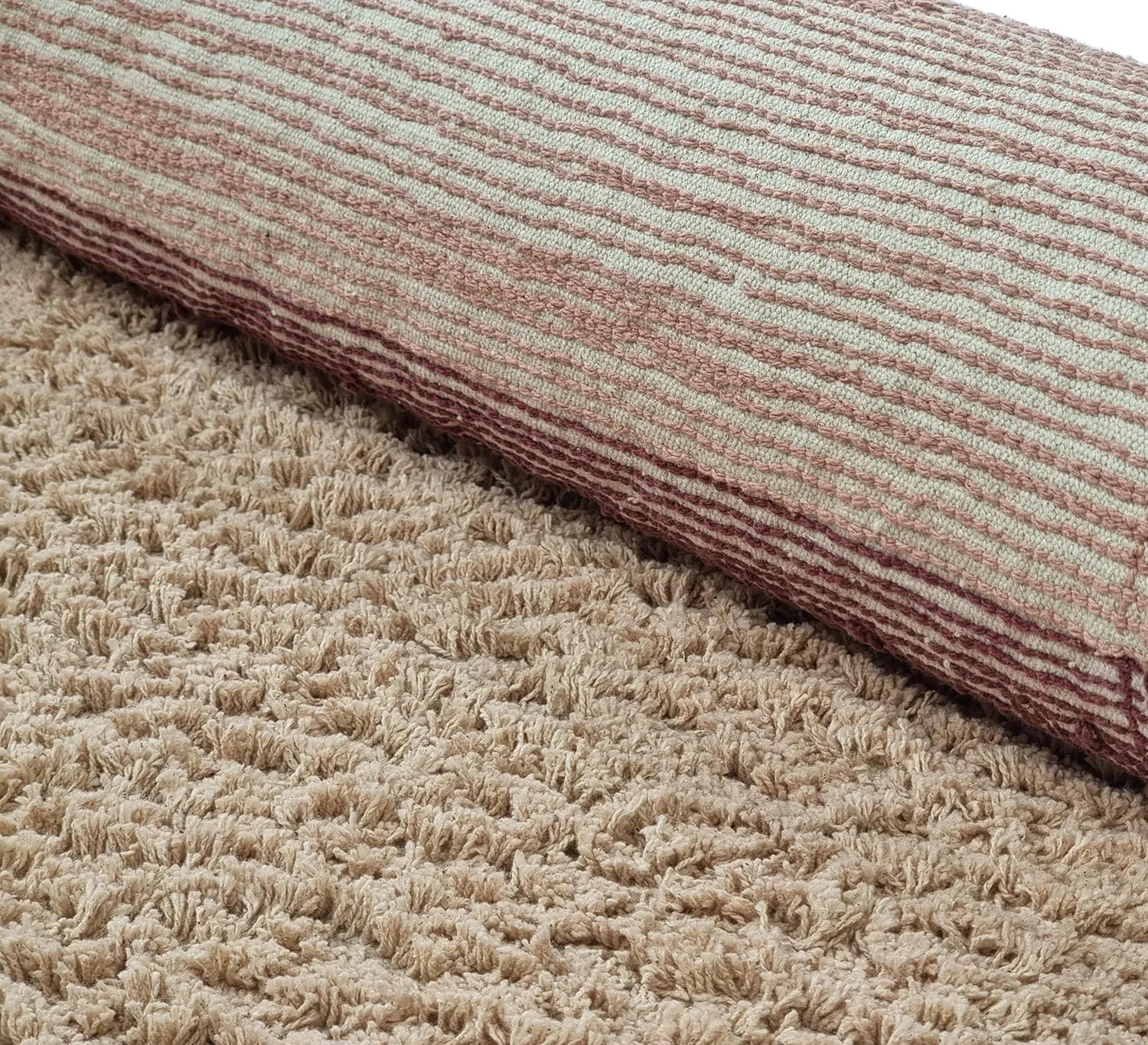 Runde tepper - Mareto Natural Cotton Shaggy (brun)