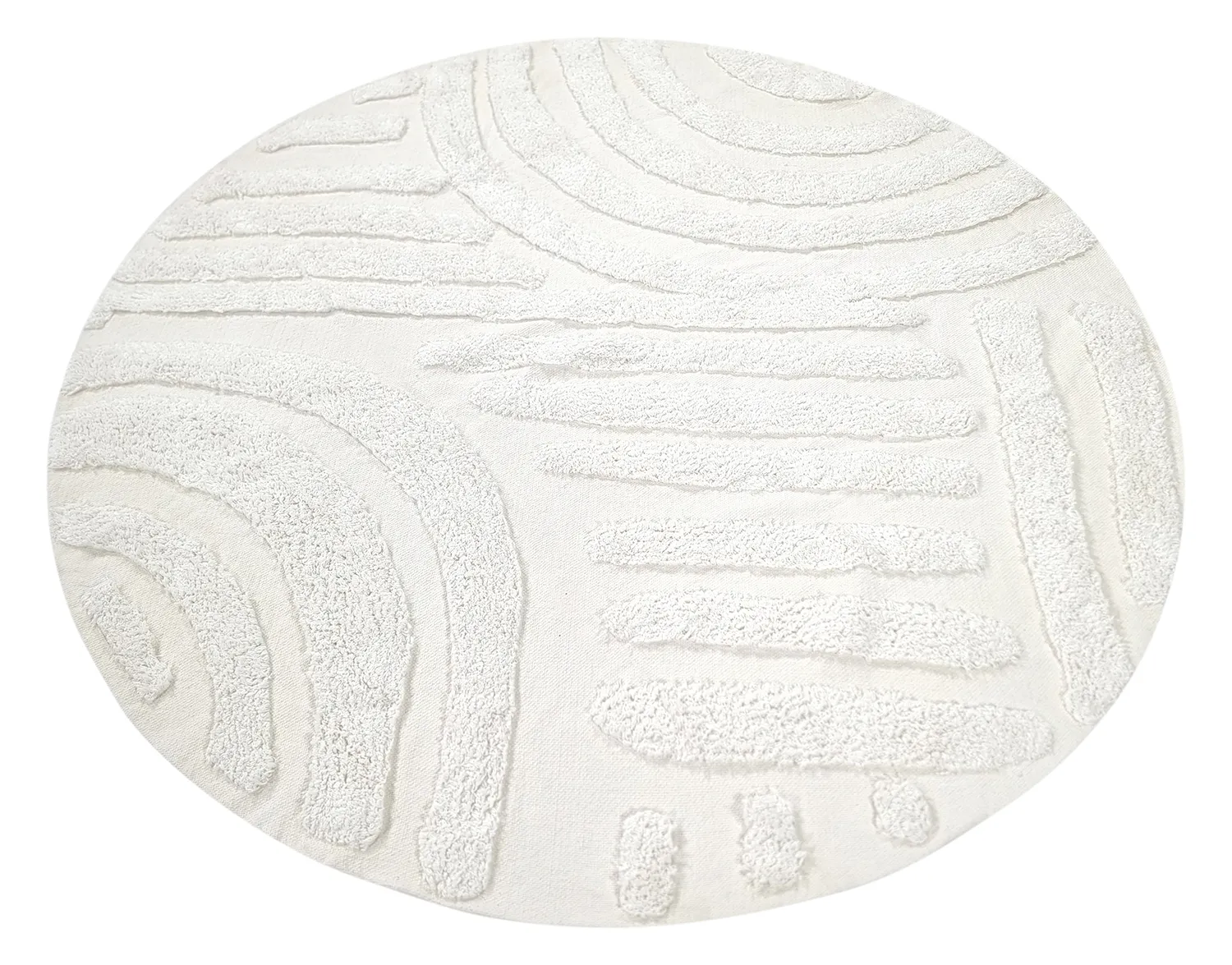 Runde tepper - Margo Natural Cotton Shaggy (offwhite)