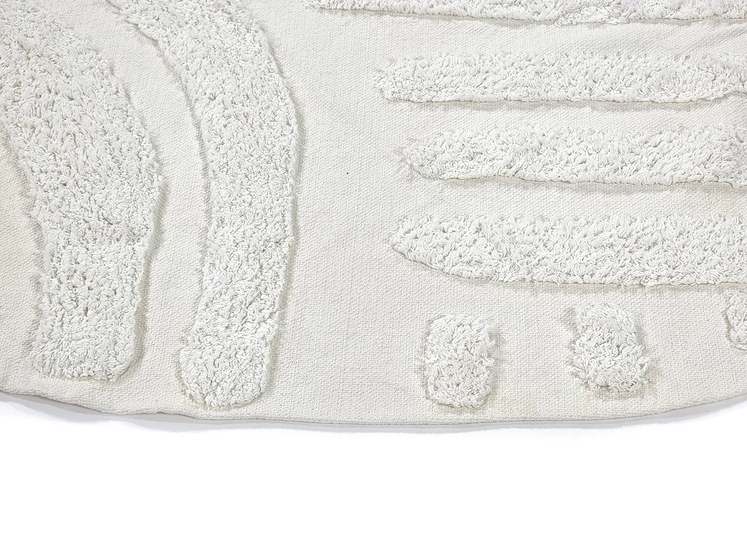 Runde tepper - Margo Natural Cotton Shaggy (offwhite)