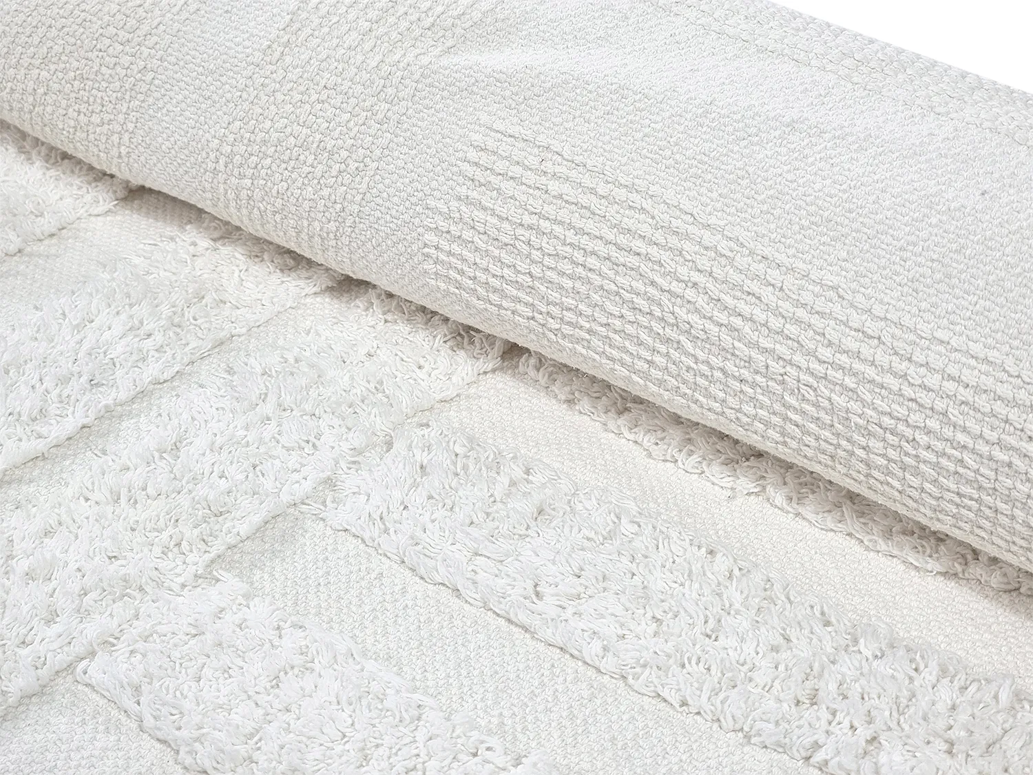 Runde tepper - Margo Natural Cotton Shaggy (offwhite)