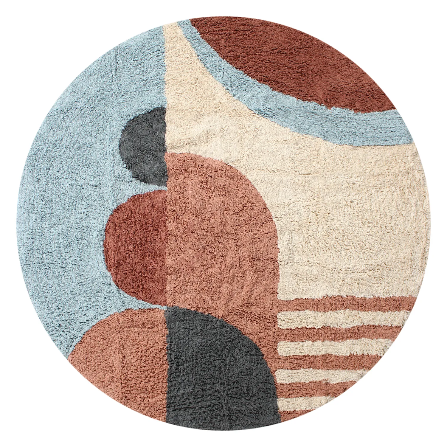 Runde tepper - Osmery Natural Cotton Shaggy (multi)