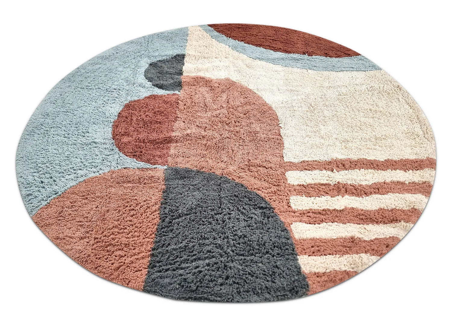 Runde tepper - Osmery Natural Cotton Shaggy (multi)