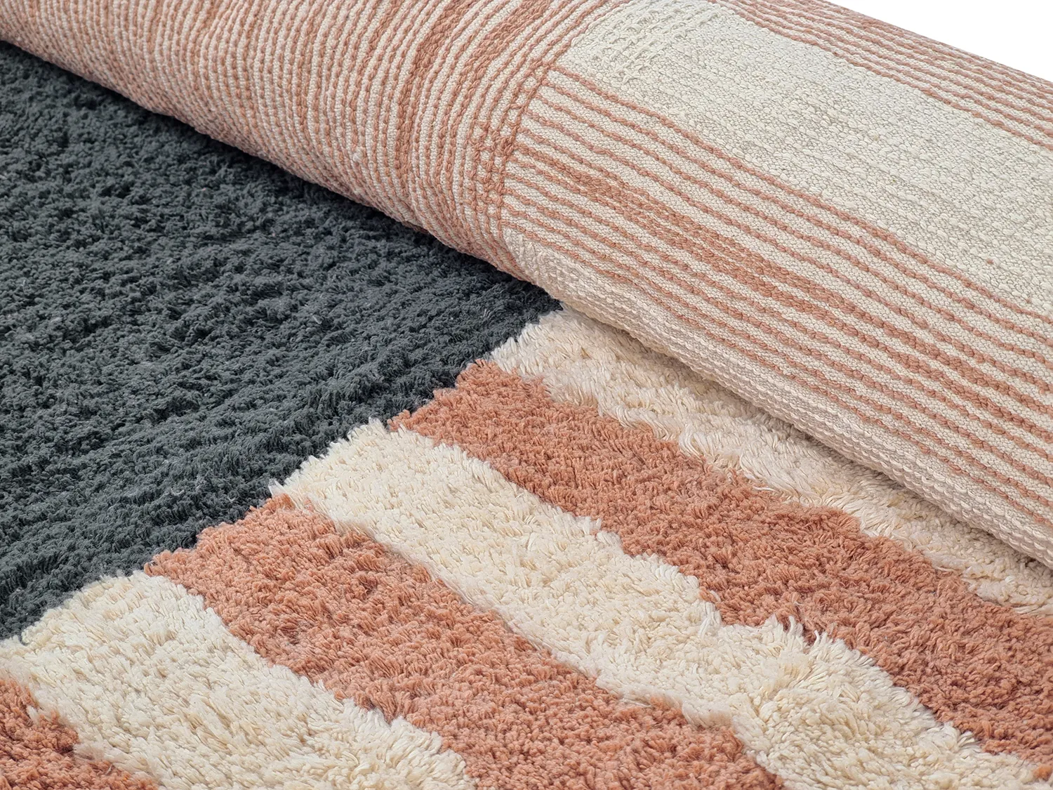 Runde tepper - Osmery Natural Cotton Shaggy (multi)