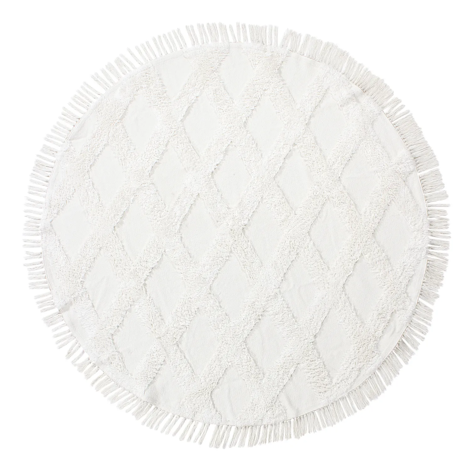 Runde tepper - Pamplona Natural Cotton Shaggy (offwhite)