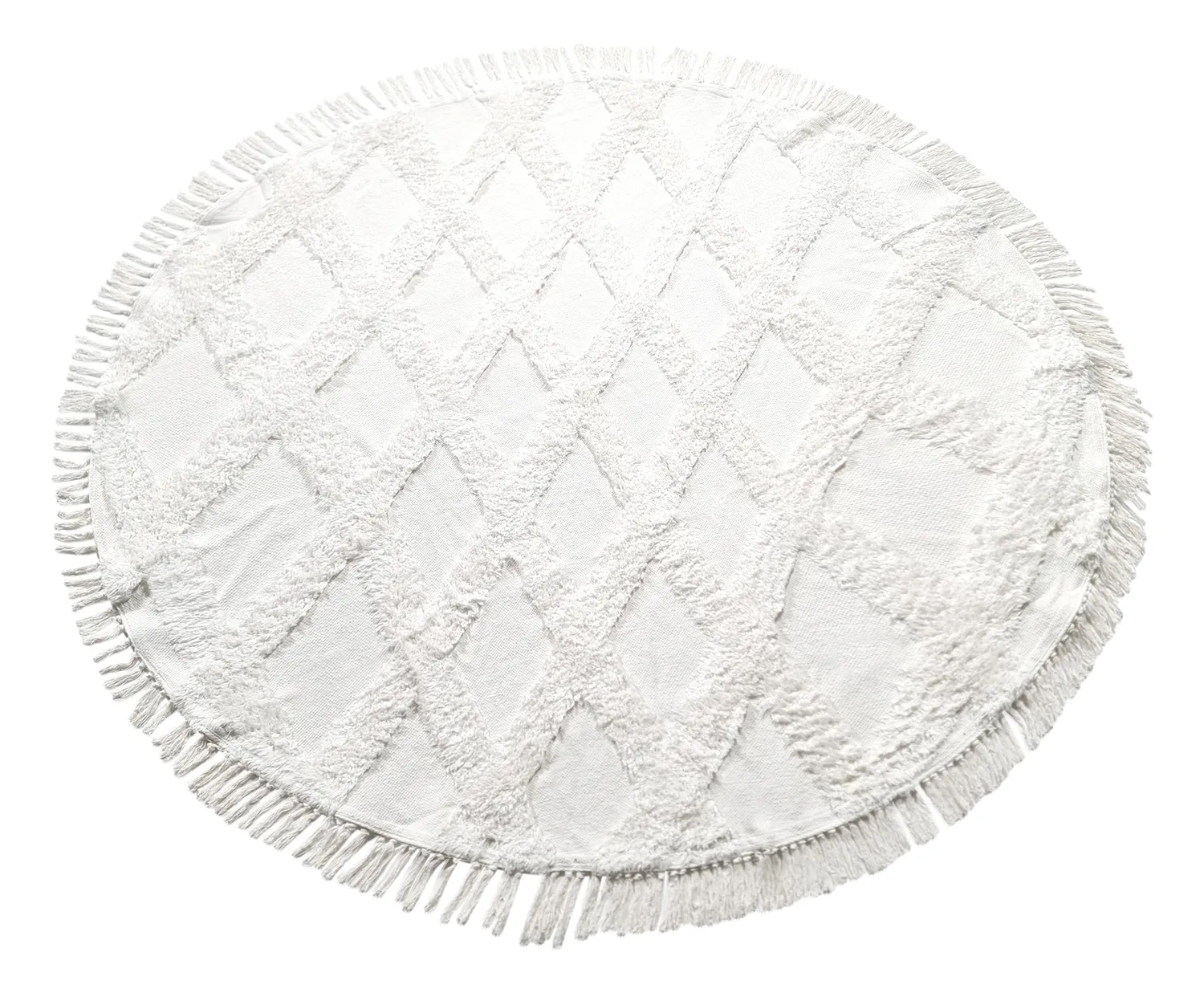 Runde tepper - Pamplona Natural Cotton Shaggy (offwhite)