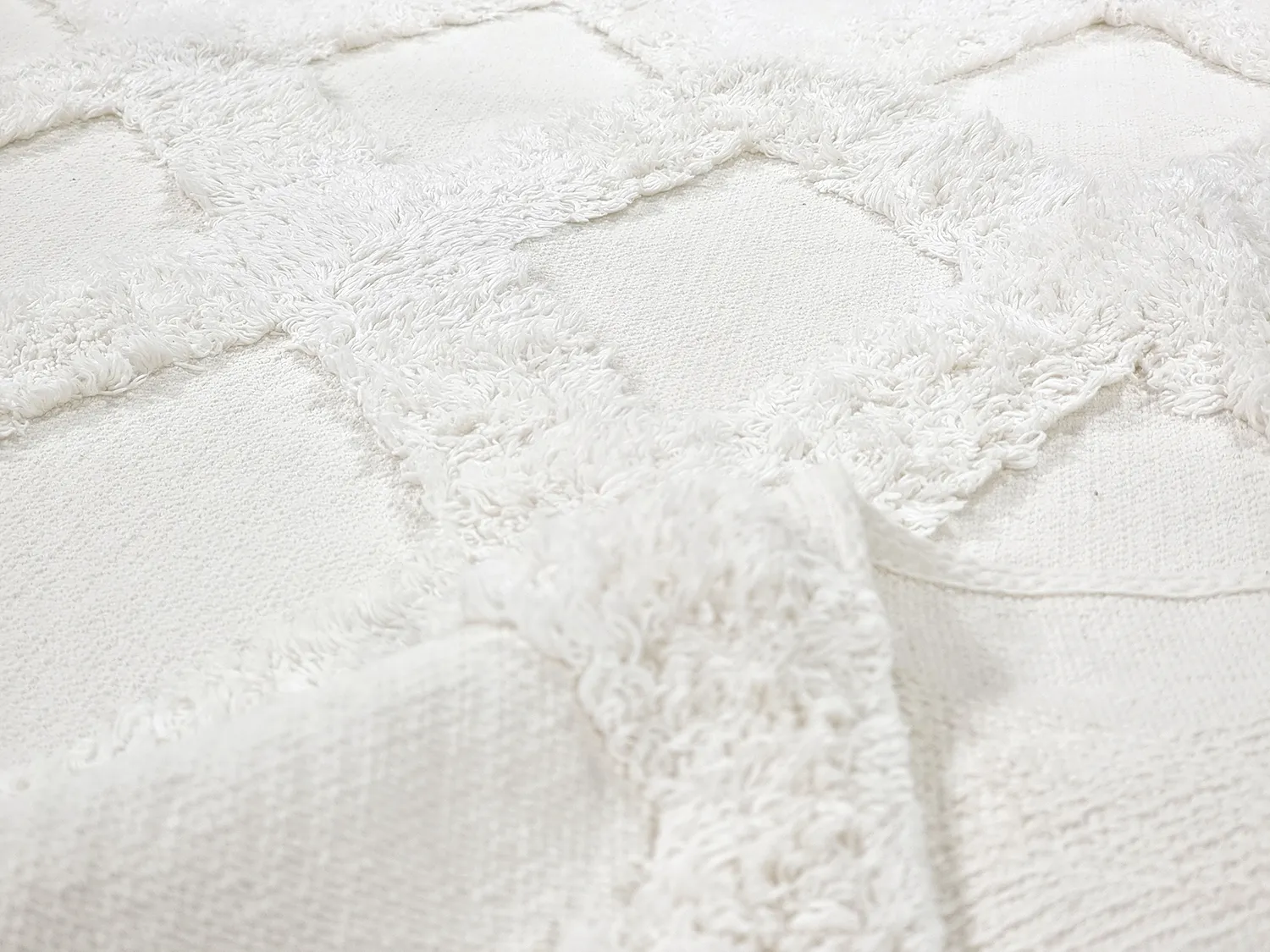 Runde tepper - Pamplona Natural Cotton Shaggy (offwhite)