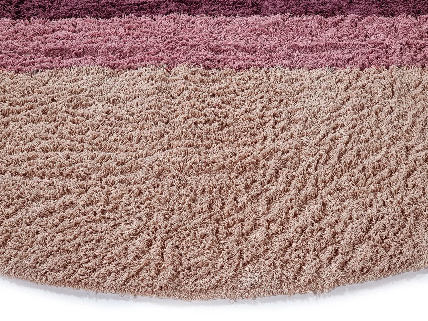 Runde tepper - Pione Natural Cotton Shaggy (rosa)