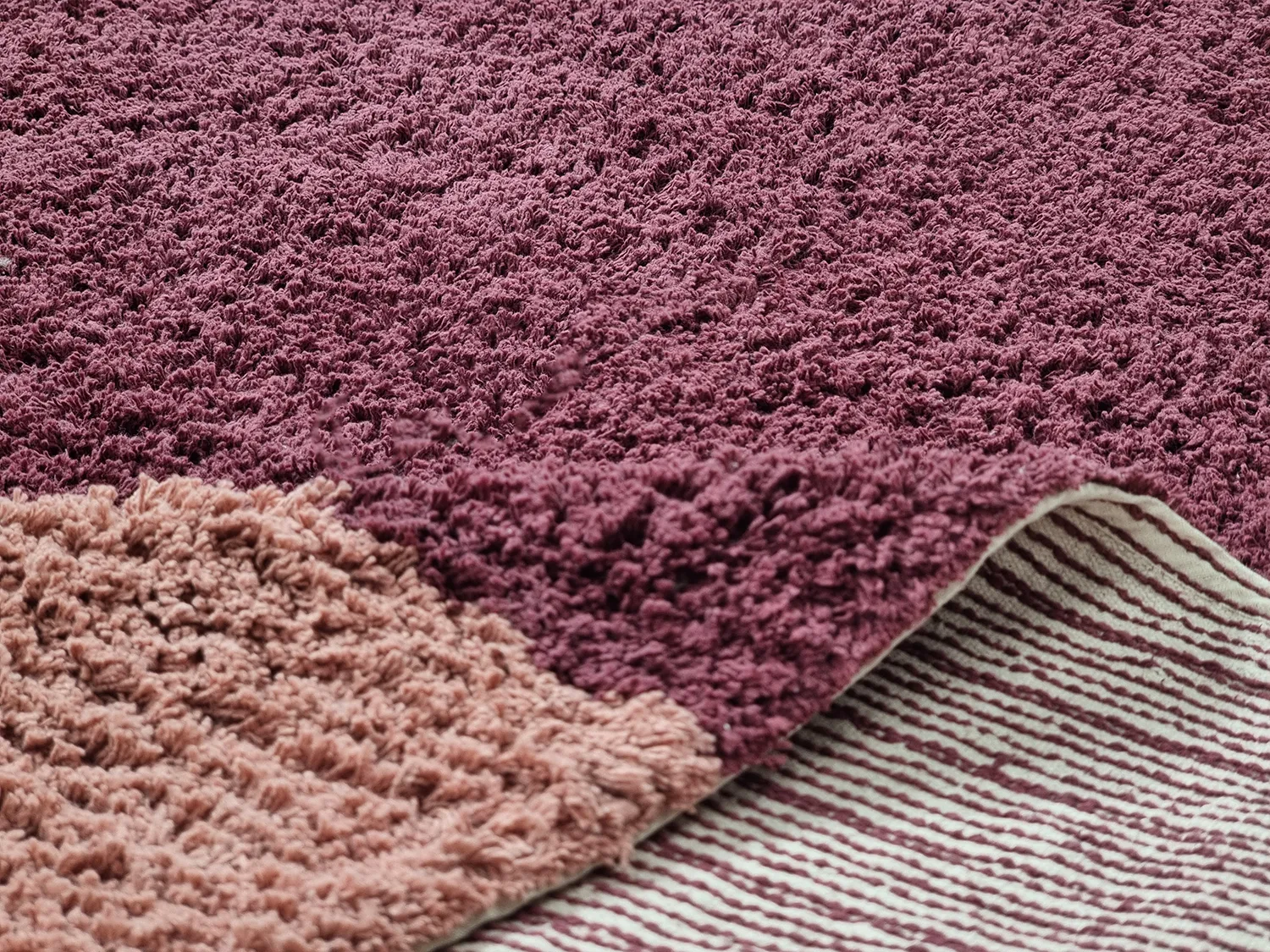 Runde tepper - Pione Natural Cotton Shaggy (rosa)
