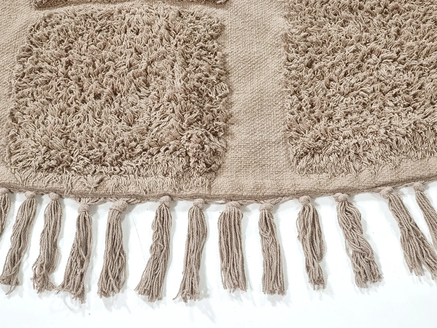 Runde tepper - Salem Natural Cotton Shaggy (taupe)