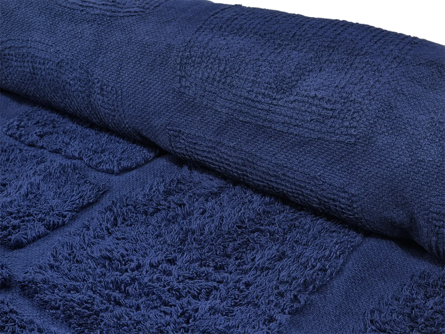 Runde tepper - Salem Natural Cotton Shaggy (mørke blå)