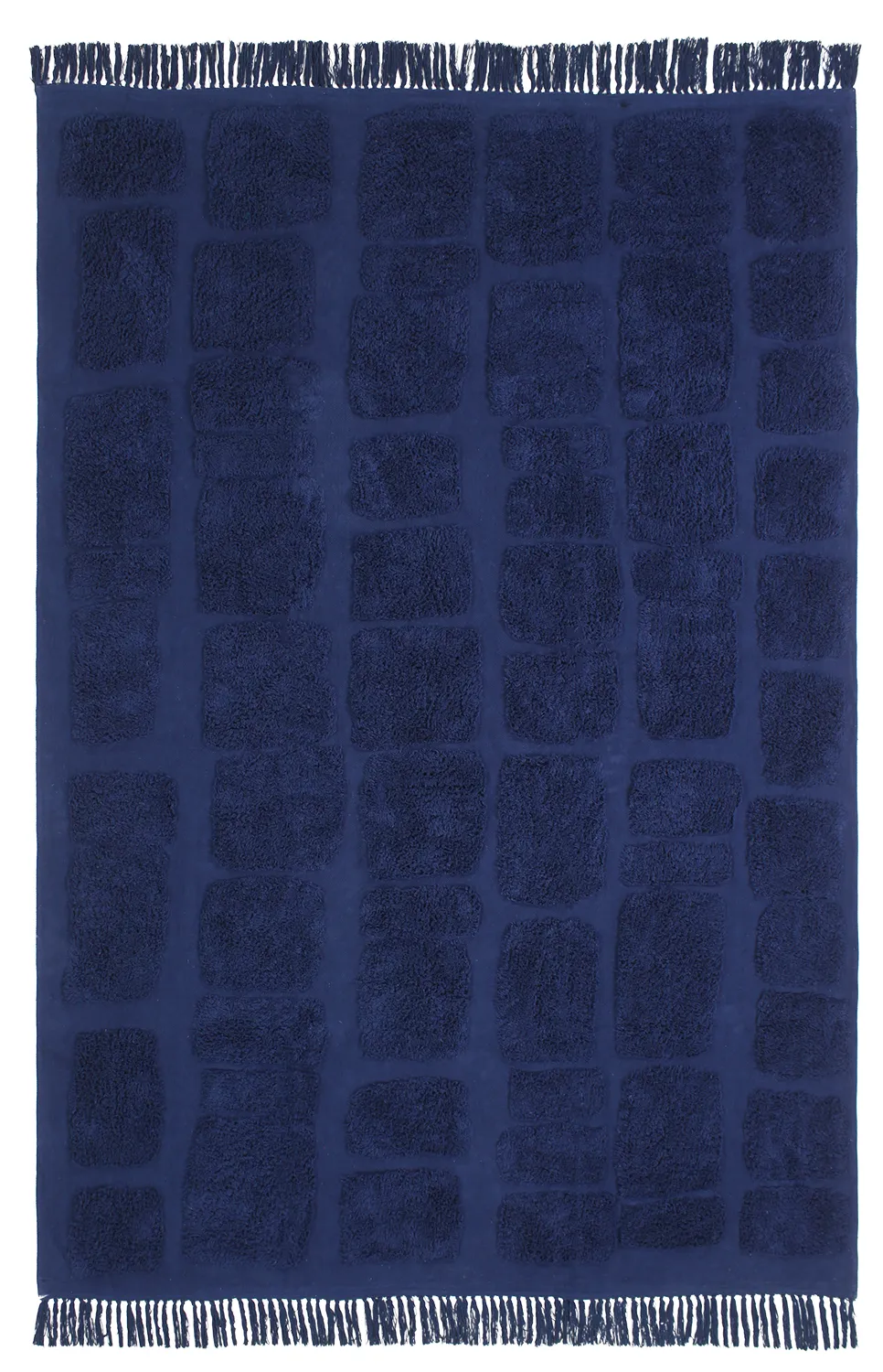 Ryetepper - Salem Natural Cotton Shaggy (mørke blå)