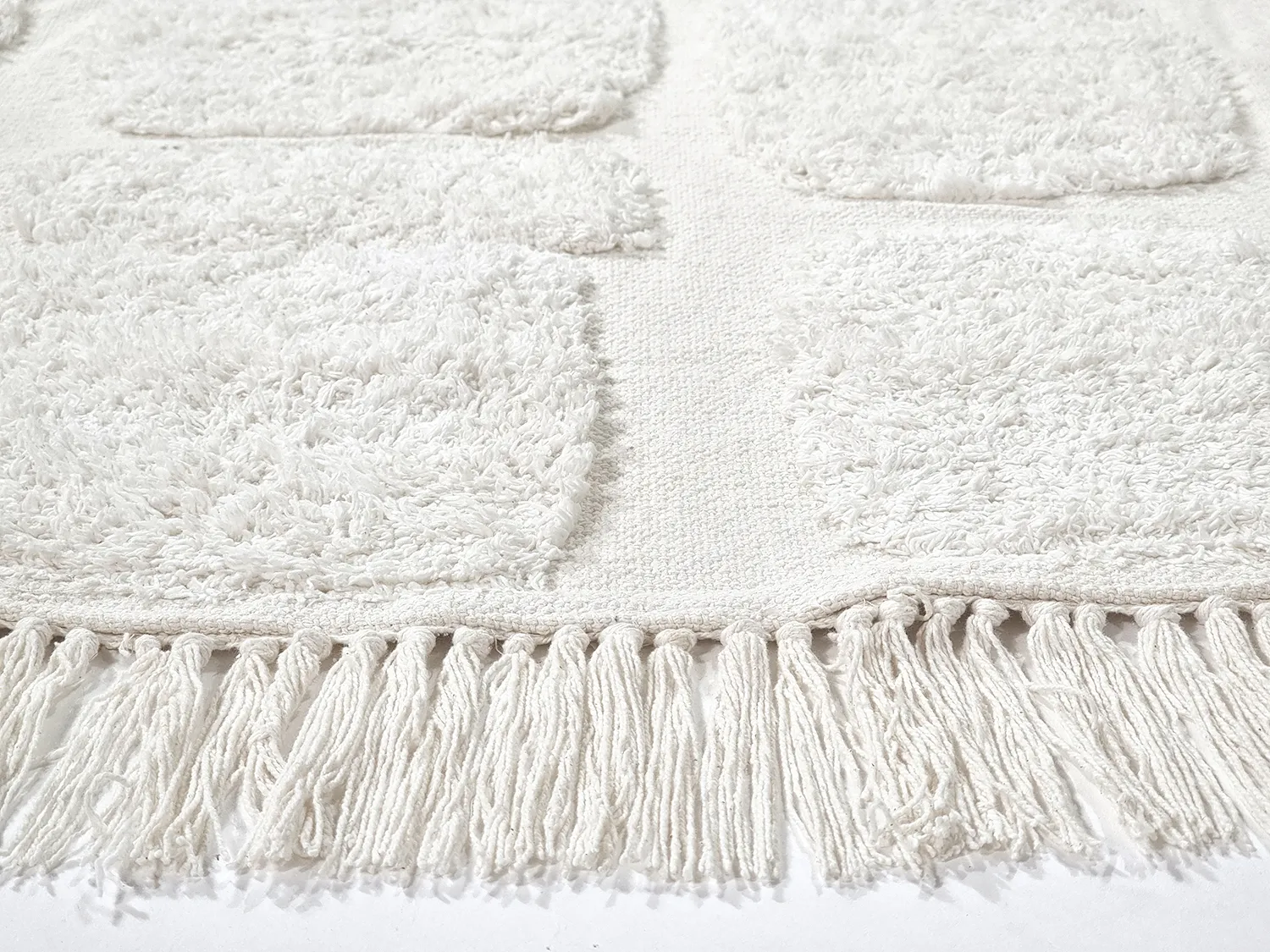 Runde tepper - Salem Natural Cotton Shaggy (offwhite)