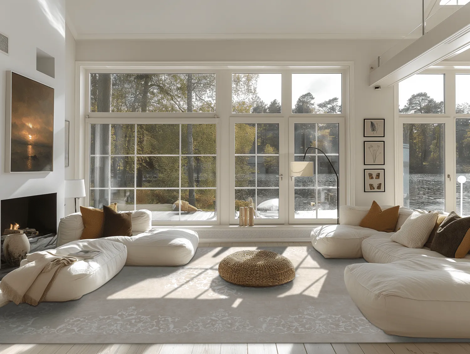 Wilton-teppe - Santi (beige/hvit)