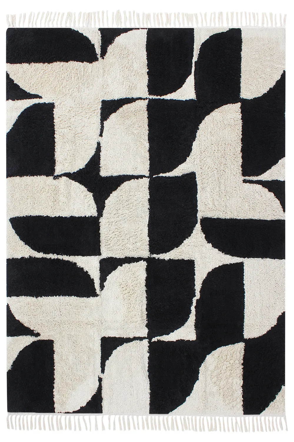 Ryetepper - Siberia Natural Cotton Shaggy (offwhite/svart)