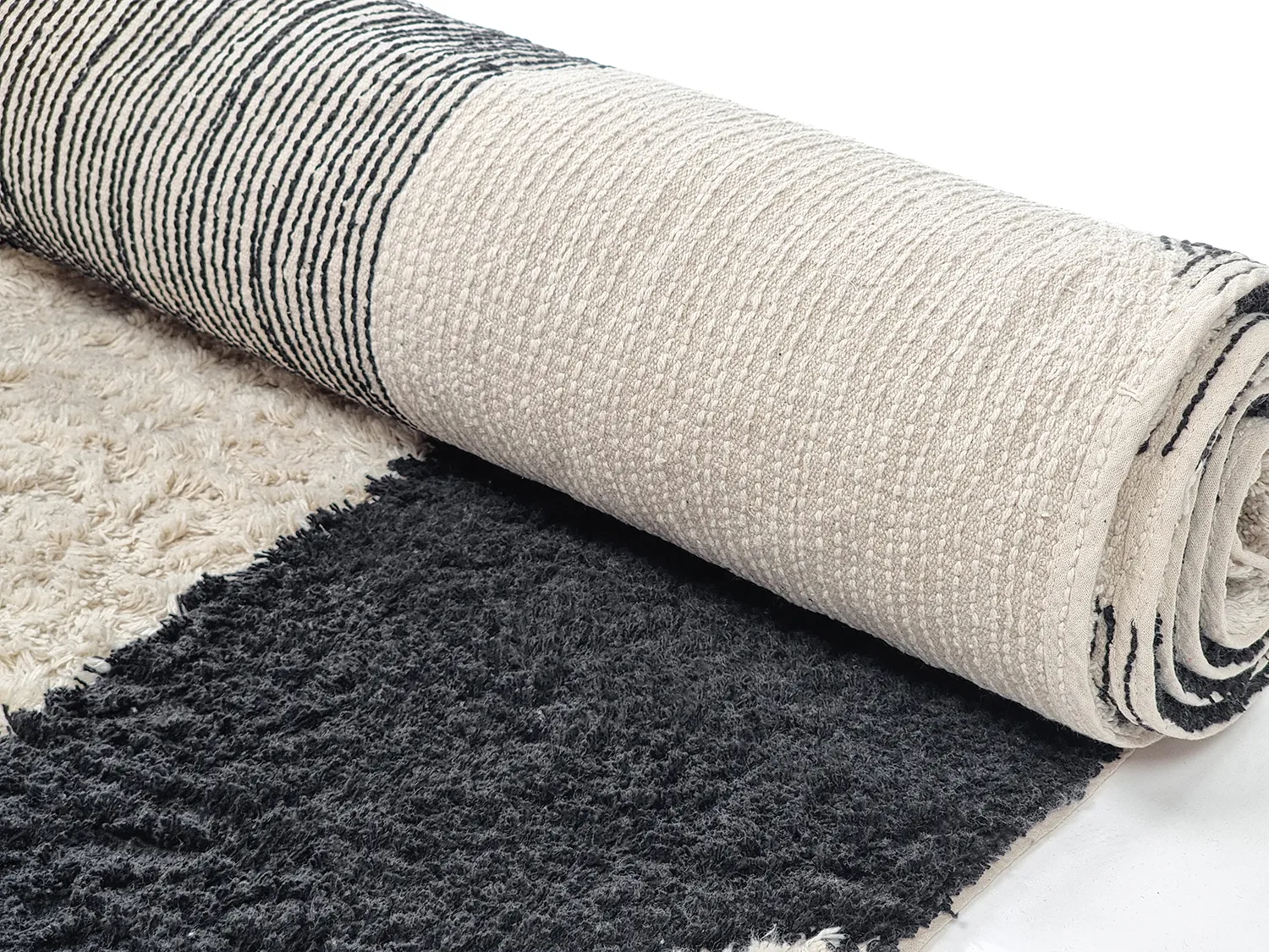 Ryetepper - Siberia Natural Cotton Shaggy (offwhite/svart)