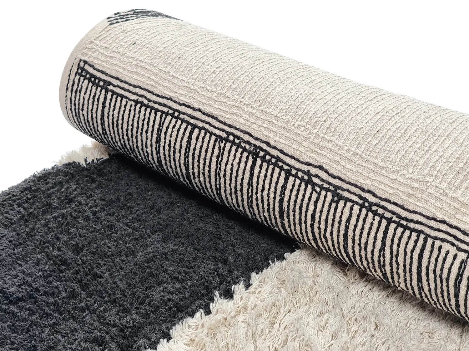 Ryetepper - Siberia Natural Cotton Shaggy (offwhite/svart)