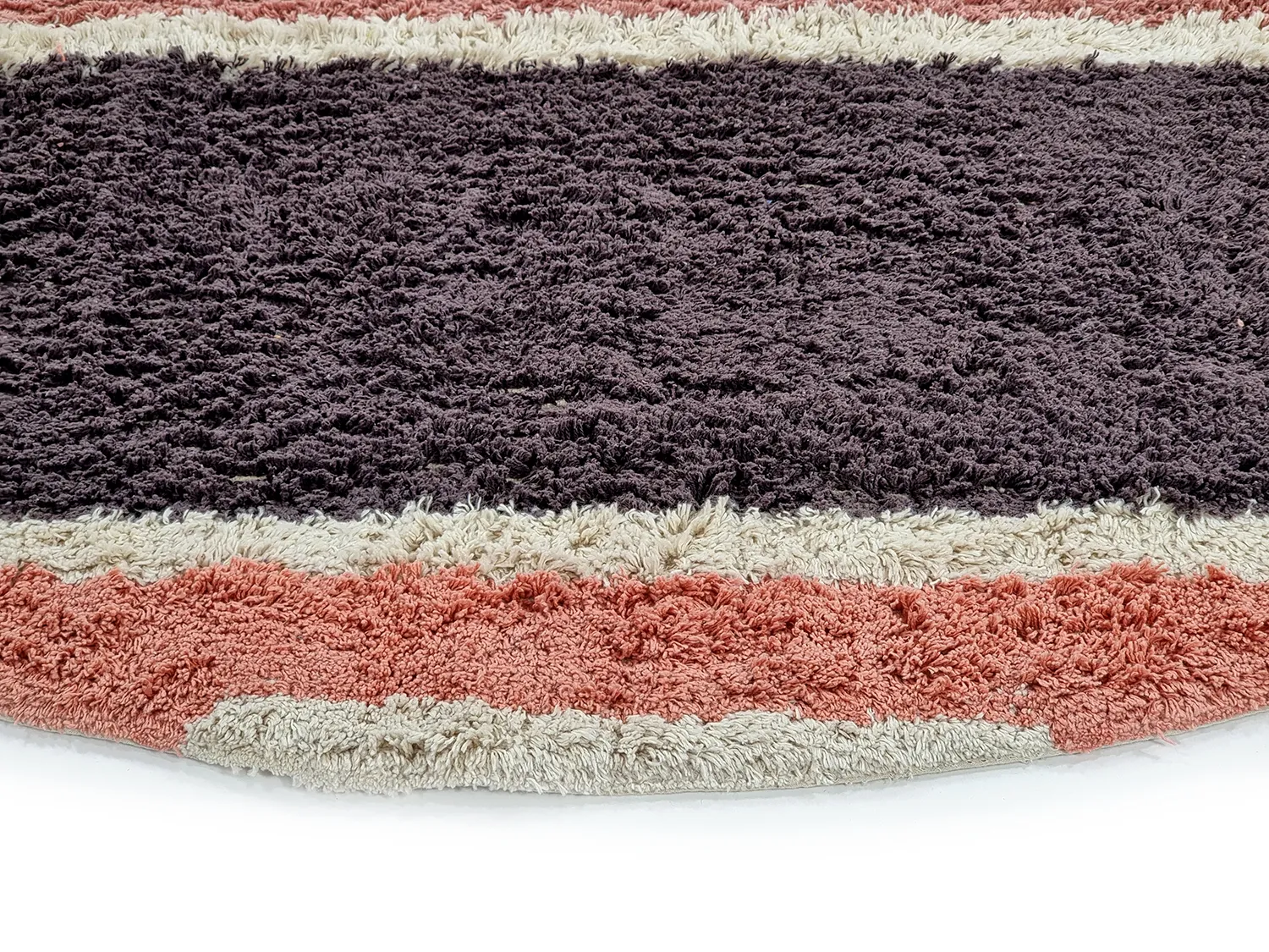 Runde tepper - Vinci Natural Cotton Shaggy (rosa)