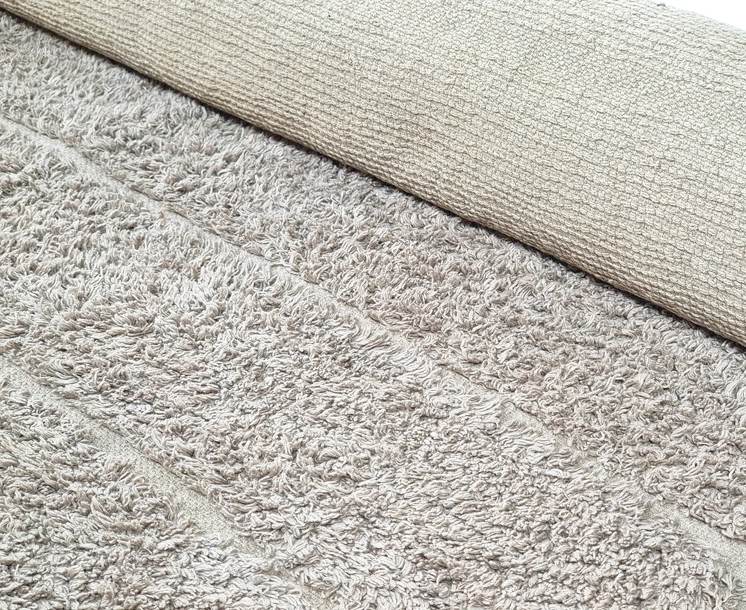 Runde tepper - Willow Natural Cotton Shaggy (greige)